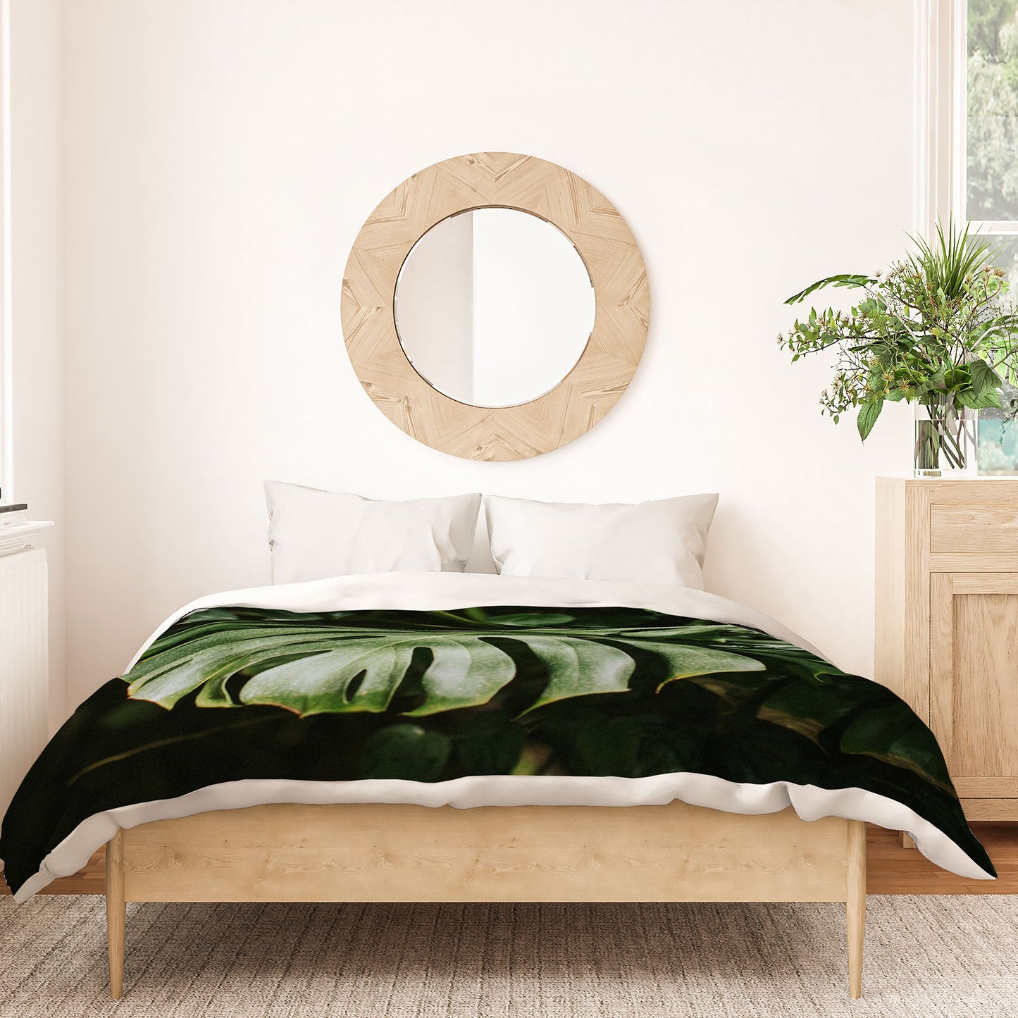 Hello Twiggs Monstera Leaves Duvet Cover