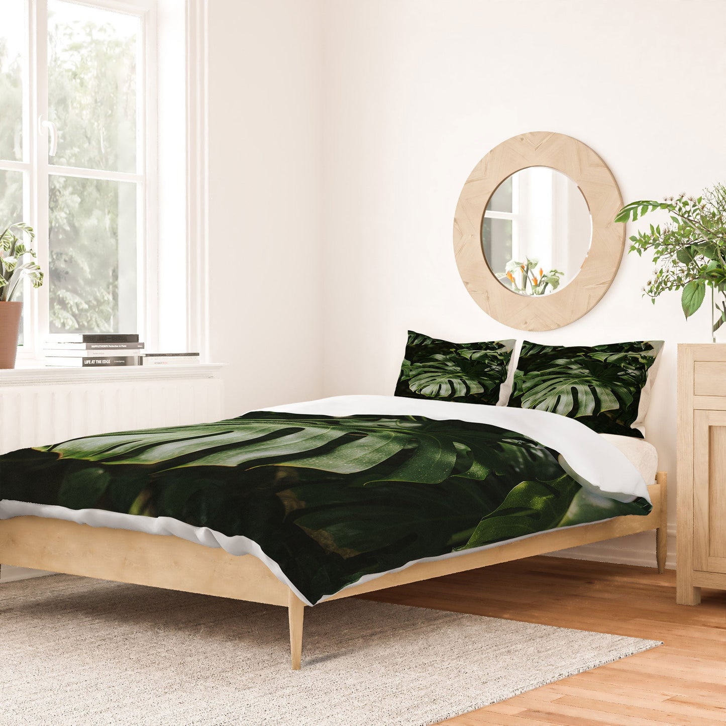 Hello Twiggs Monstera Leaves Duvet Cover
