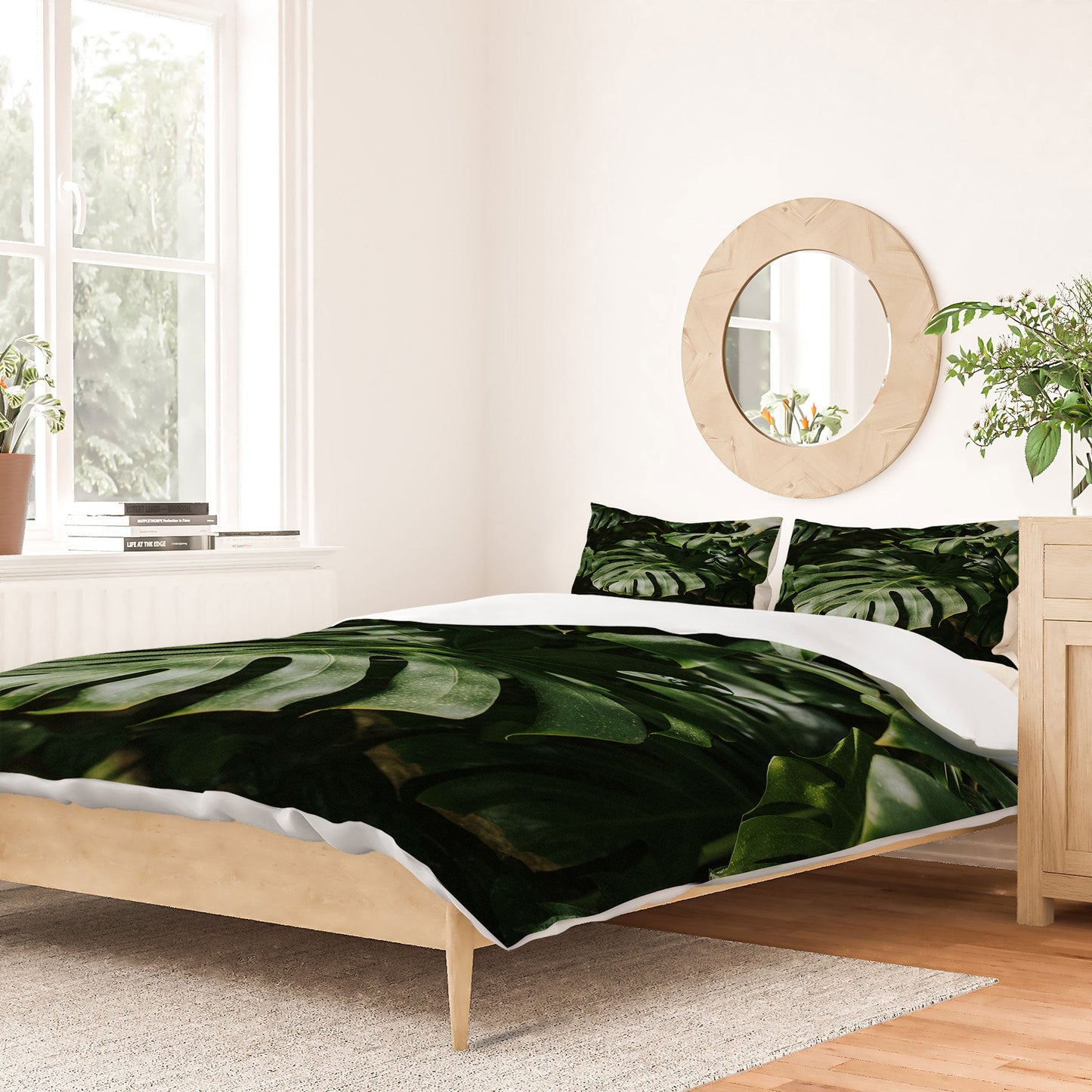 Hello Twiggs Monstera Leaves Duvet Cover