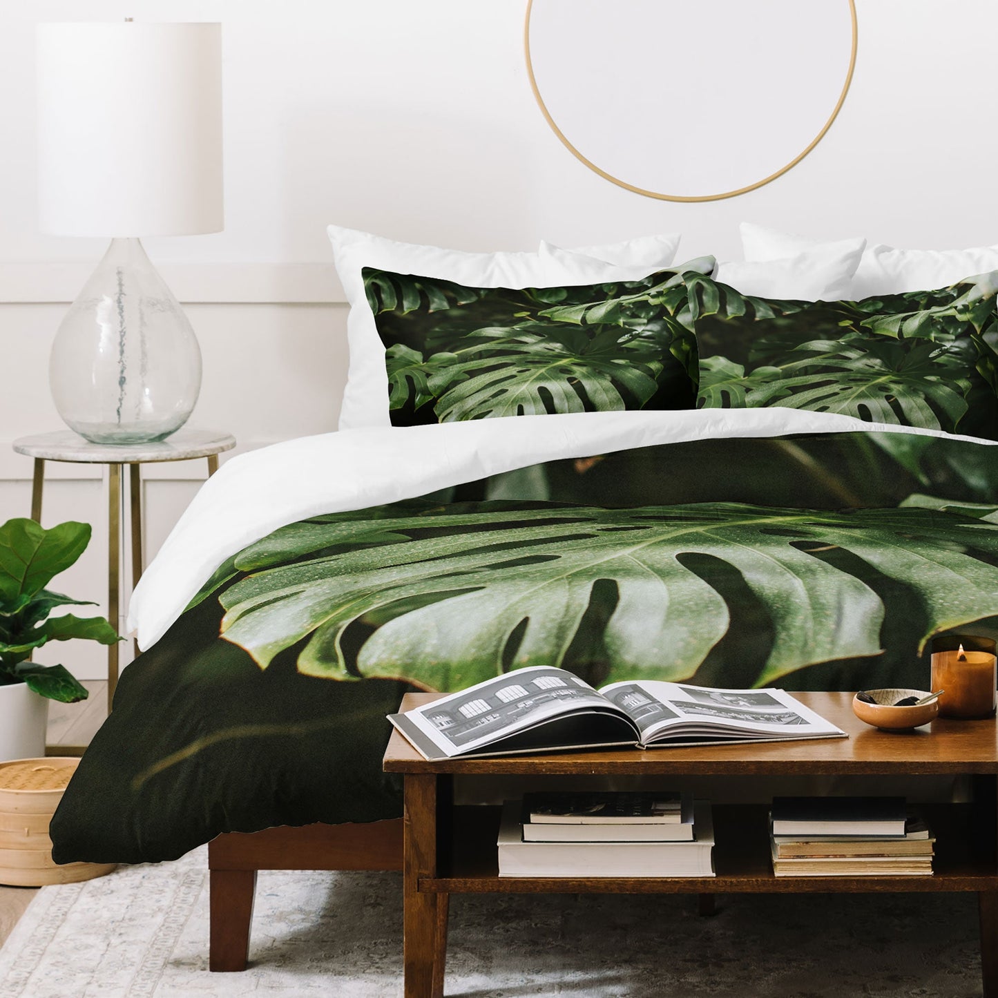 Hello Twiggs Monstera Leaves Duvet Cover