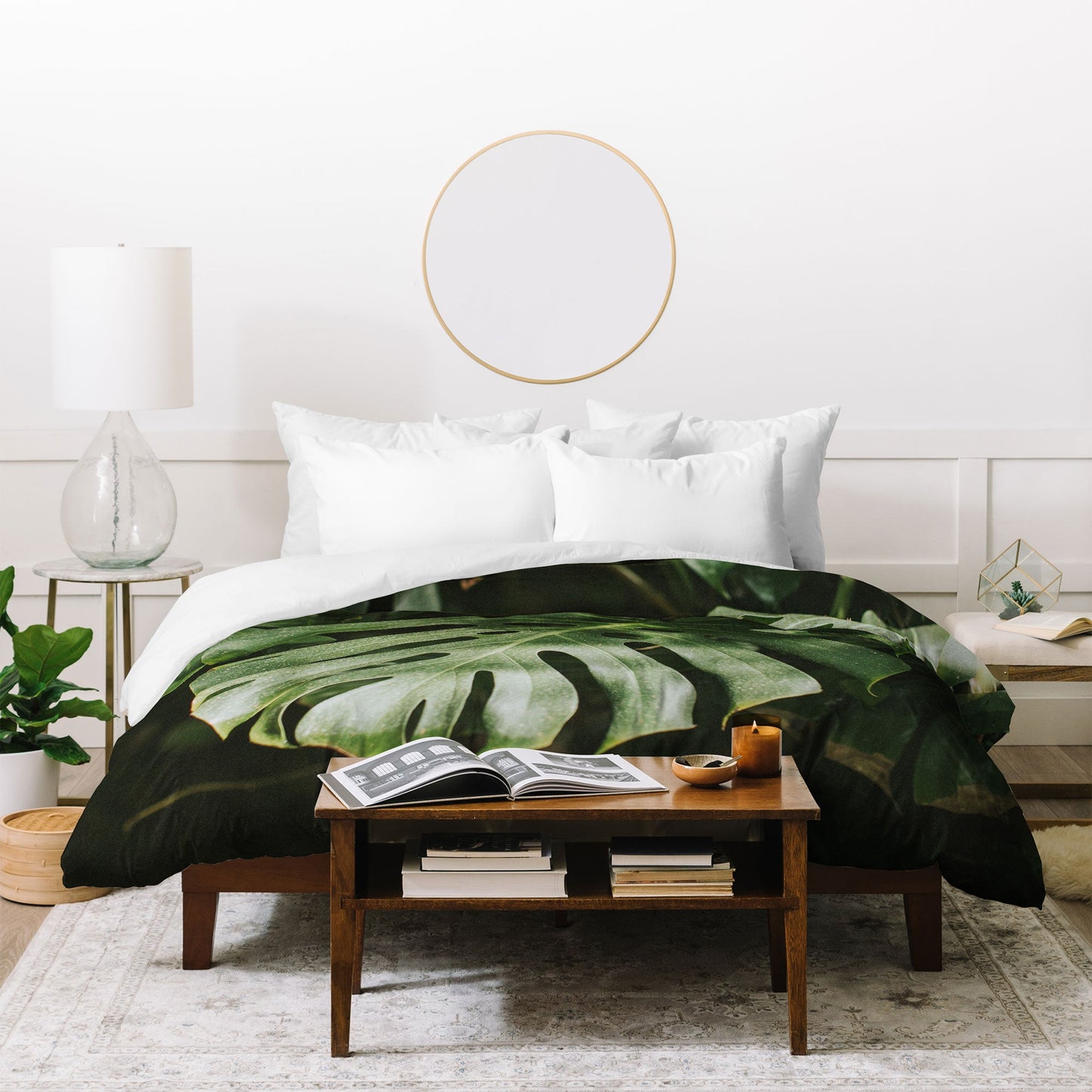Hello Twiggs Monstera Leaves Duvet Cover