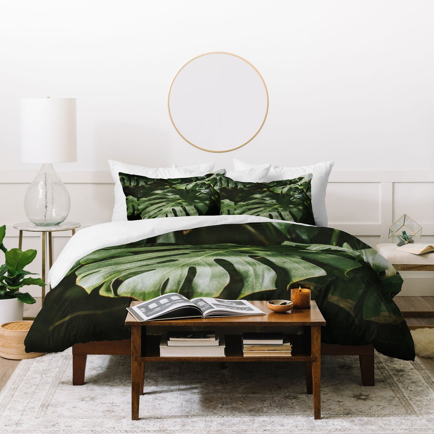 Hello Twiggs Monstera Leaves Duvet Cover