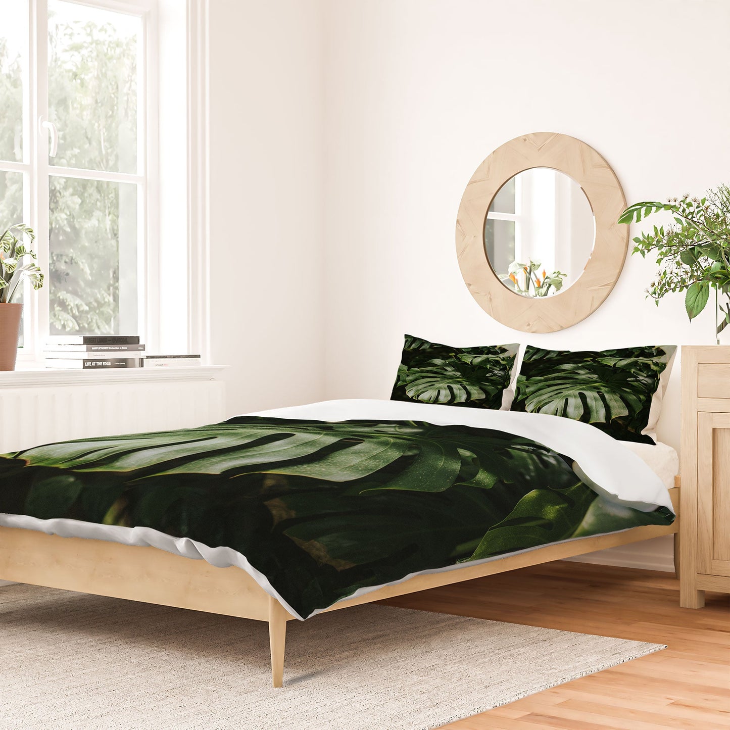 Hello Twiggs Monstera Leaves Duvet Cover