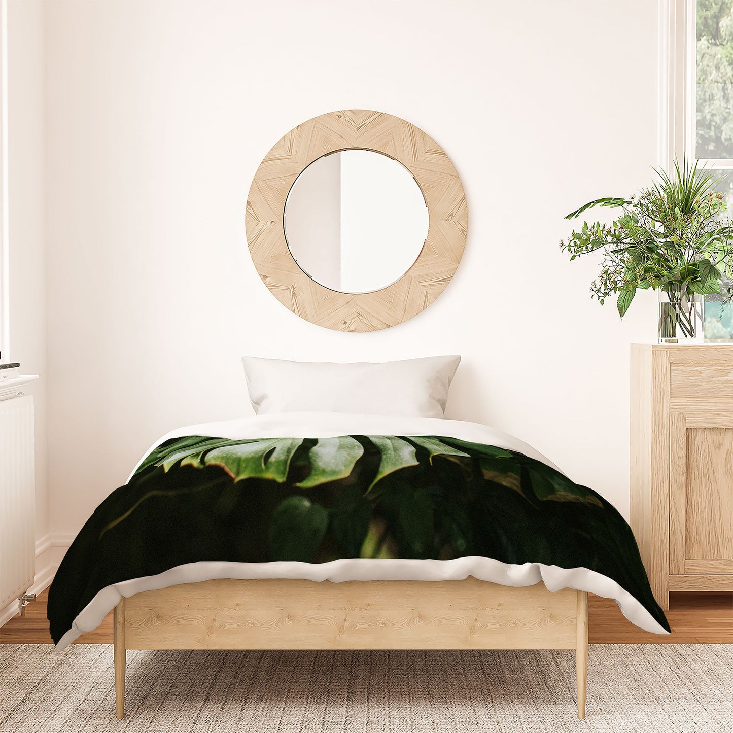 Hello Twiggs Monstera Leaves Duvet Cover