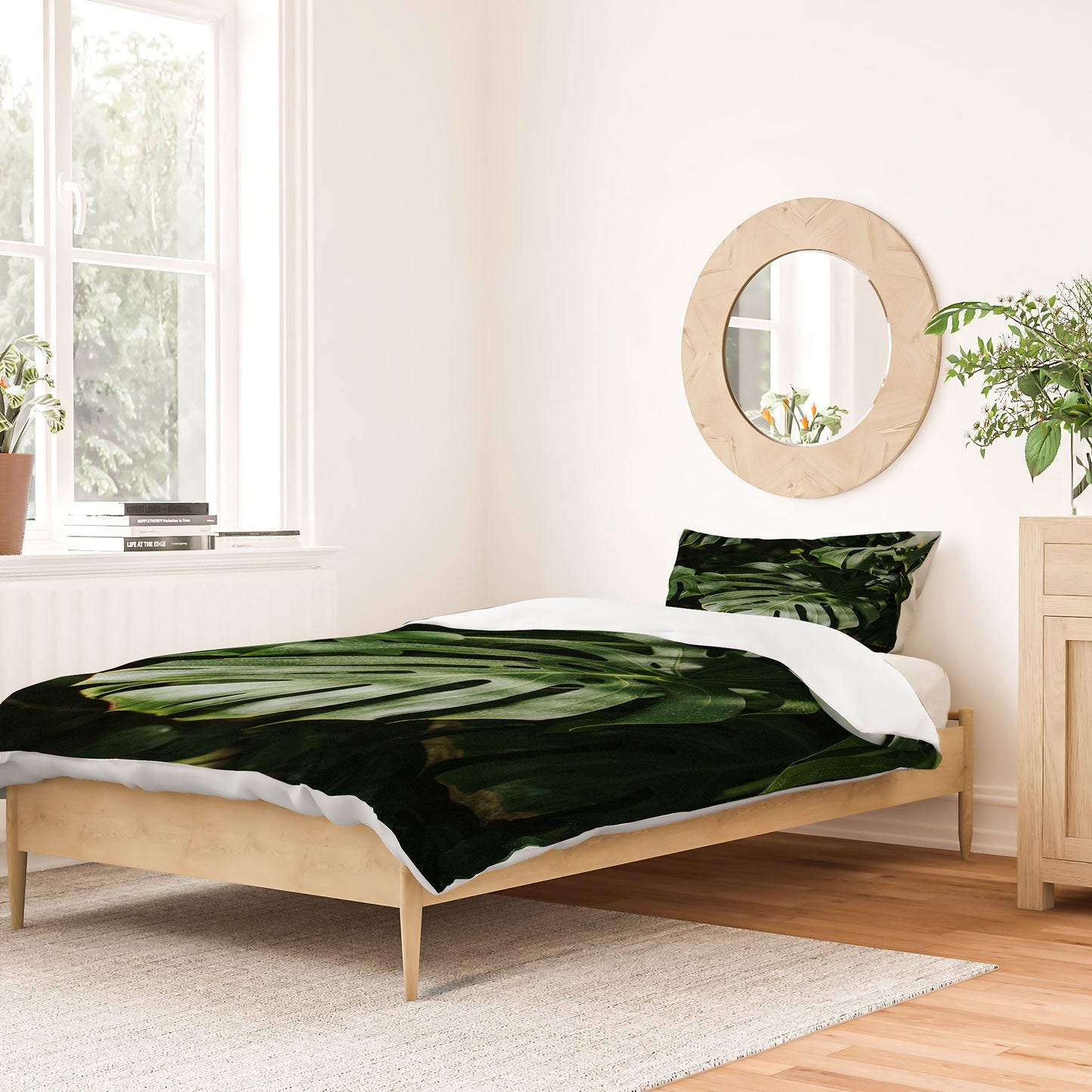 Hello Twiggs Monstera Leaves Duvet Cover
