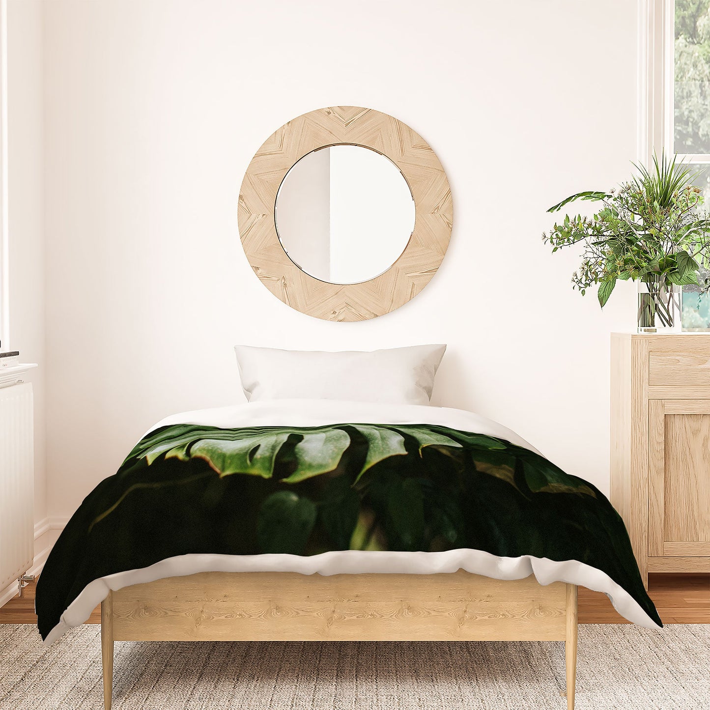 Hello Twiggs Monstera Leaves Duvet Cover