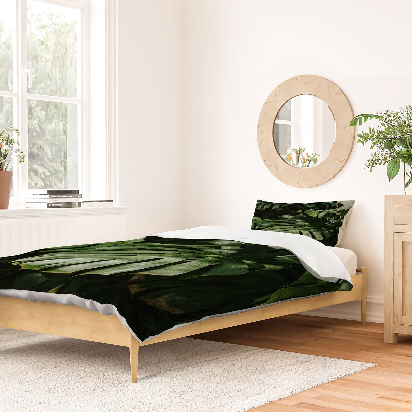 Hello Twiggs Monstera Leaves Duvet Cover