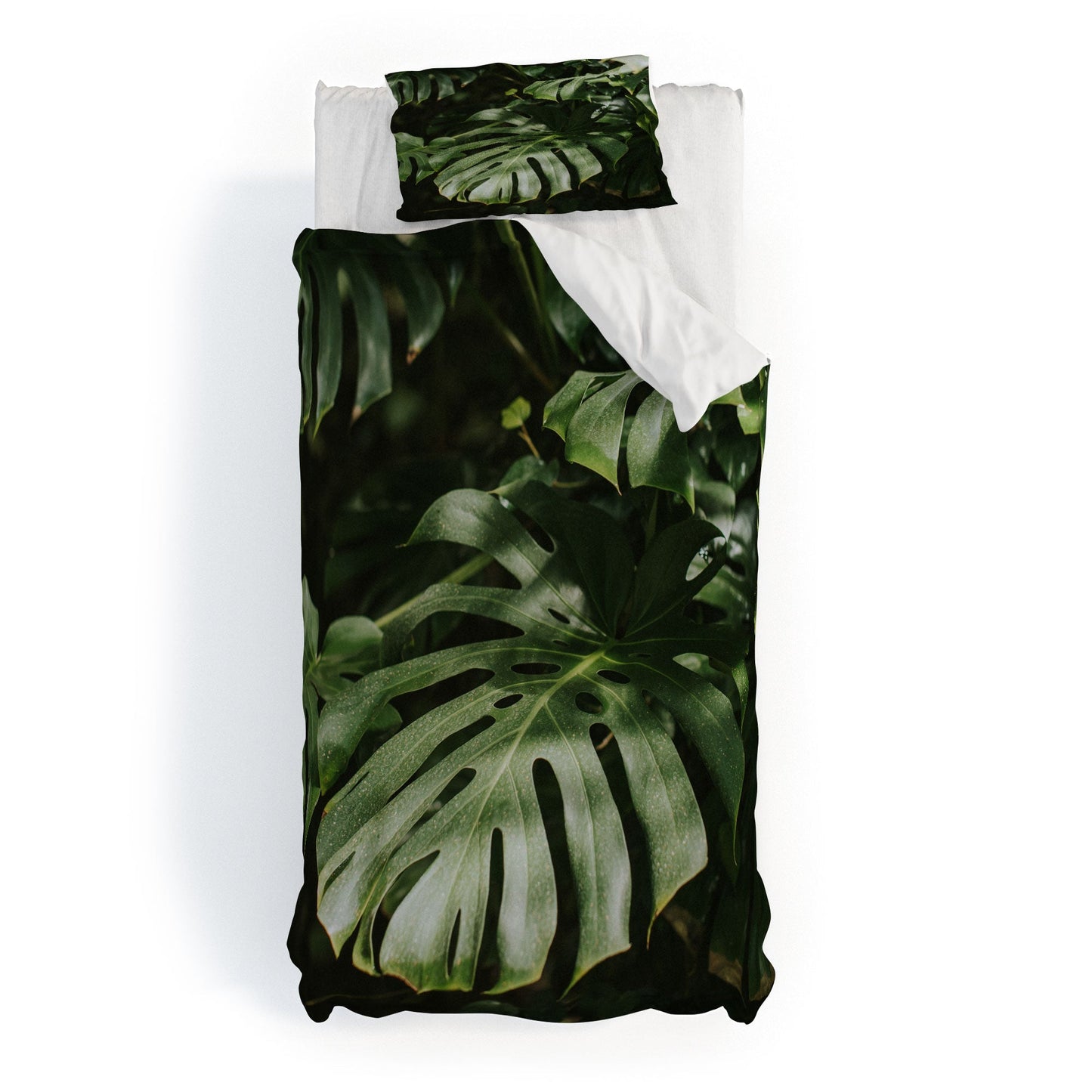 Hello Twiggs Monstera Leaves Duvet Cover