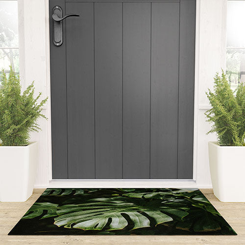 Hello Twiggs Monstera Leaves Welcome Mat