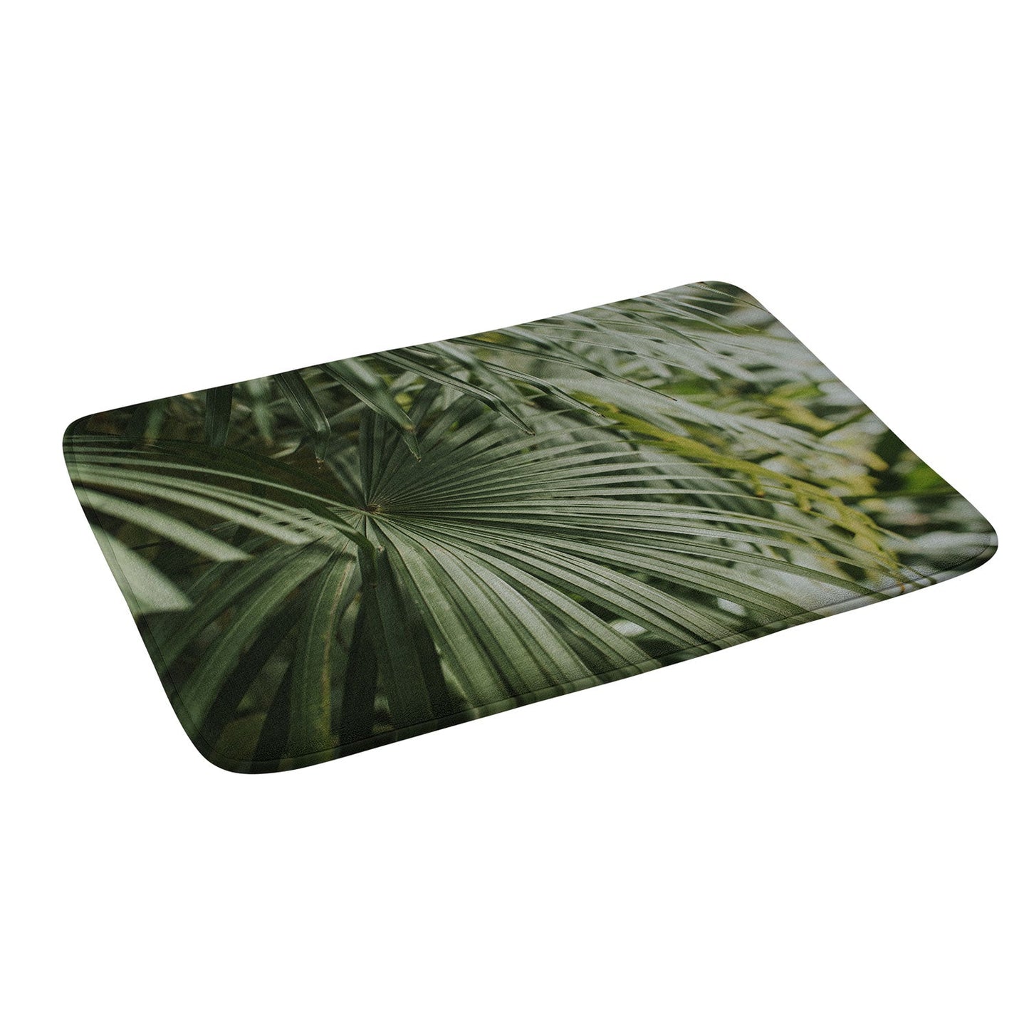 Hello Twiggs Tropical Green Palm Memory Foam Bath Mat