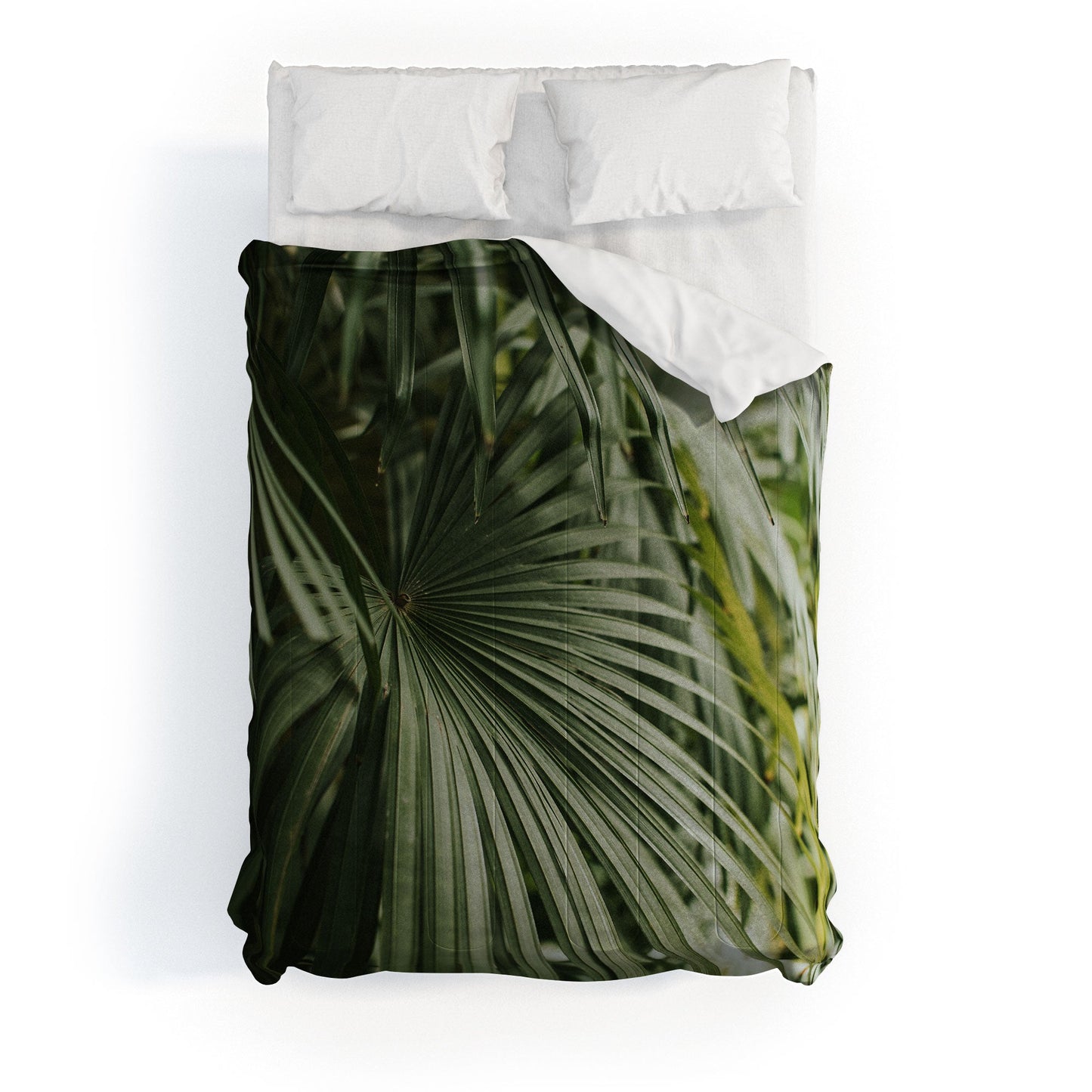 Hello Twiggs Tropical Green Palm Comforter