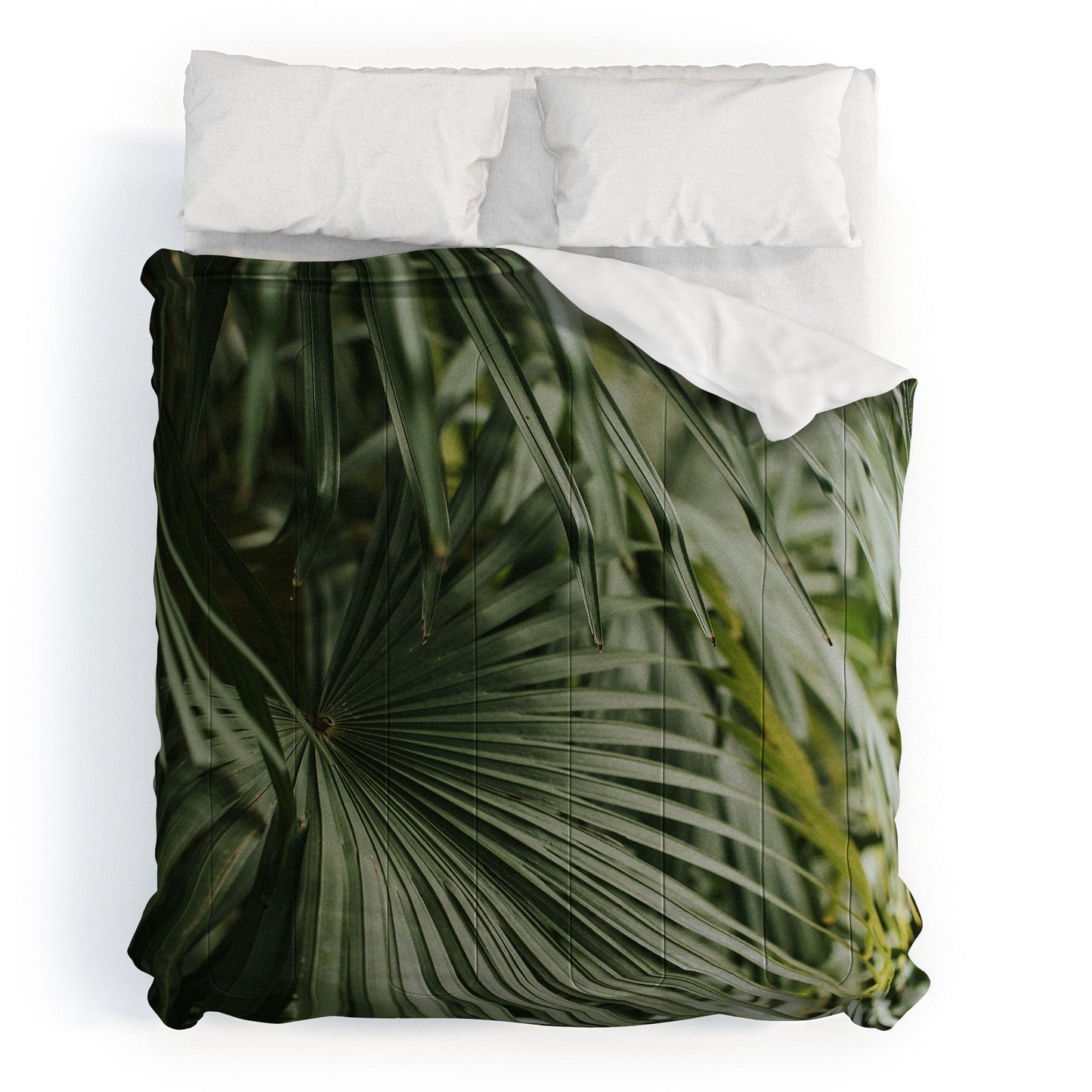 Hello Twiggs Tropical Green Palm Comforter