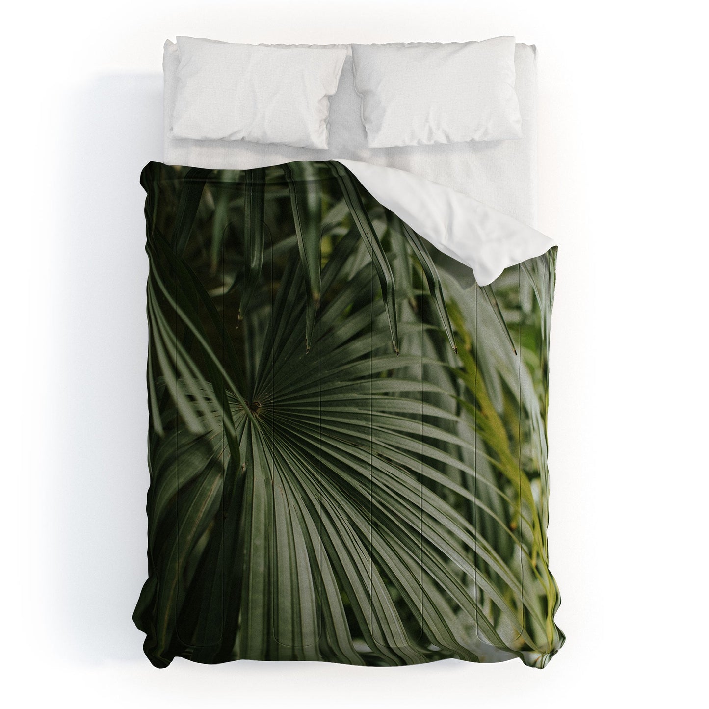 Hello Twiggs Tropical Green Palm Comforter