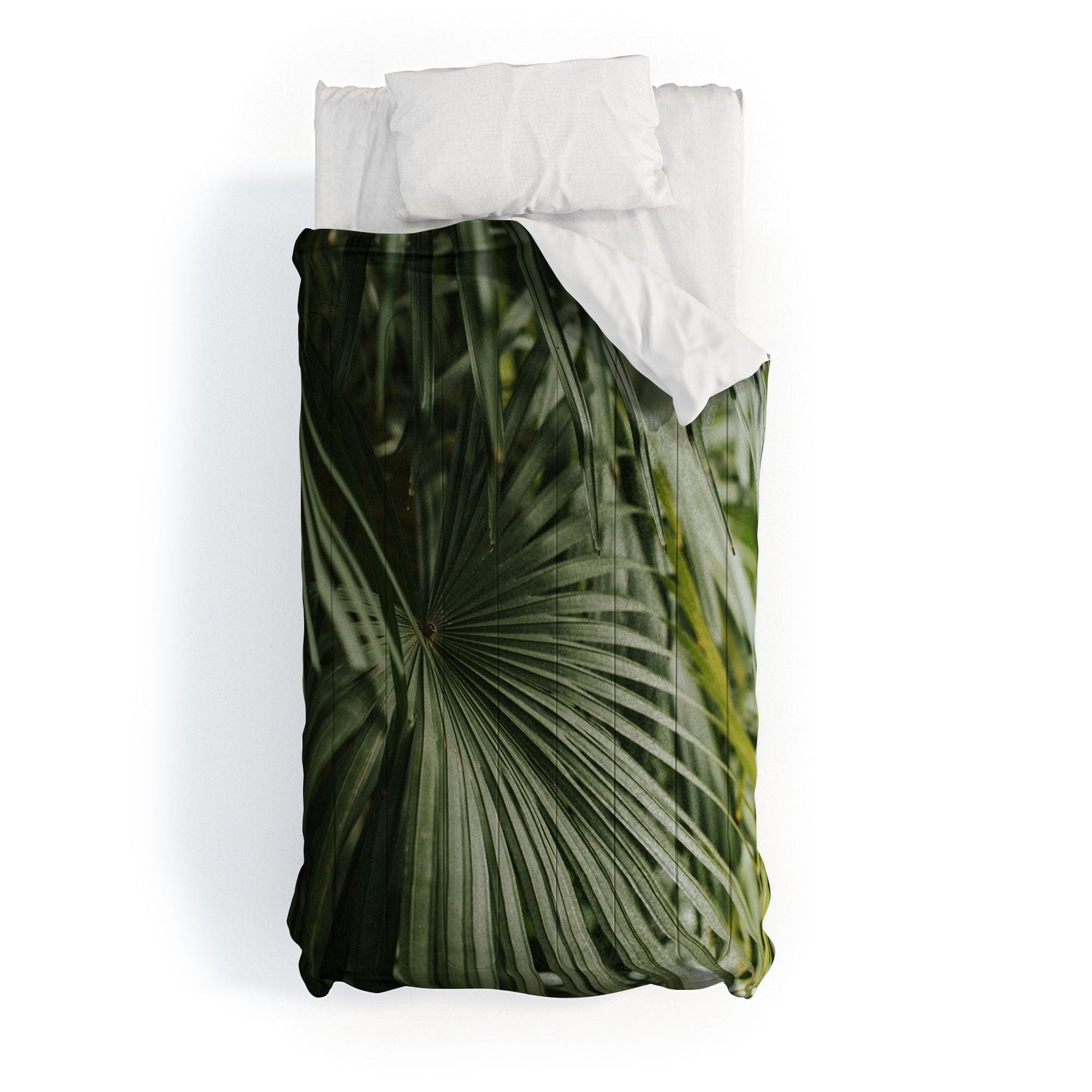 Hello Twiggs Tropical Green Palm Comforter
