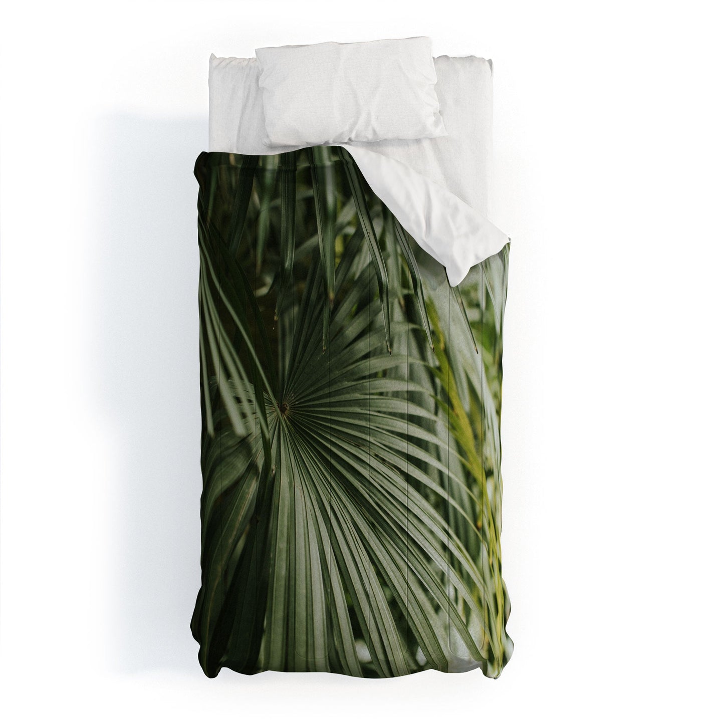 Hello Twiggs Tropical Green Palm Comforter