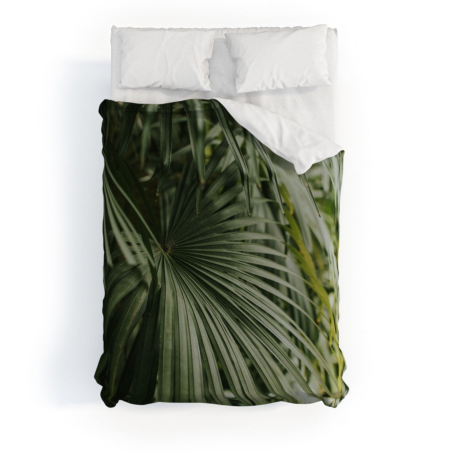 Hello Twiggs Tropical Green Palm Duvet Cover