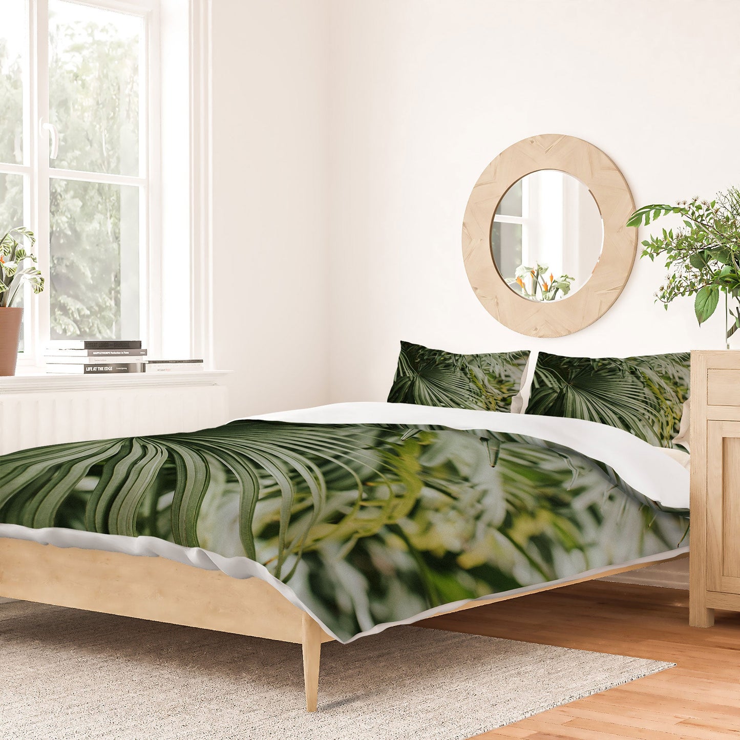 Hello Twiggs Tropical Green Palm Duvet Cover