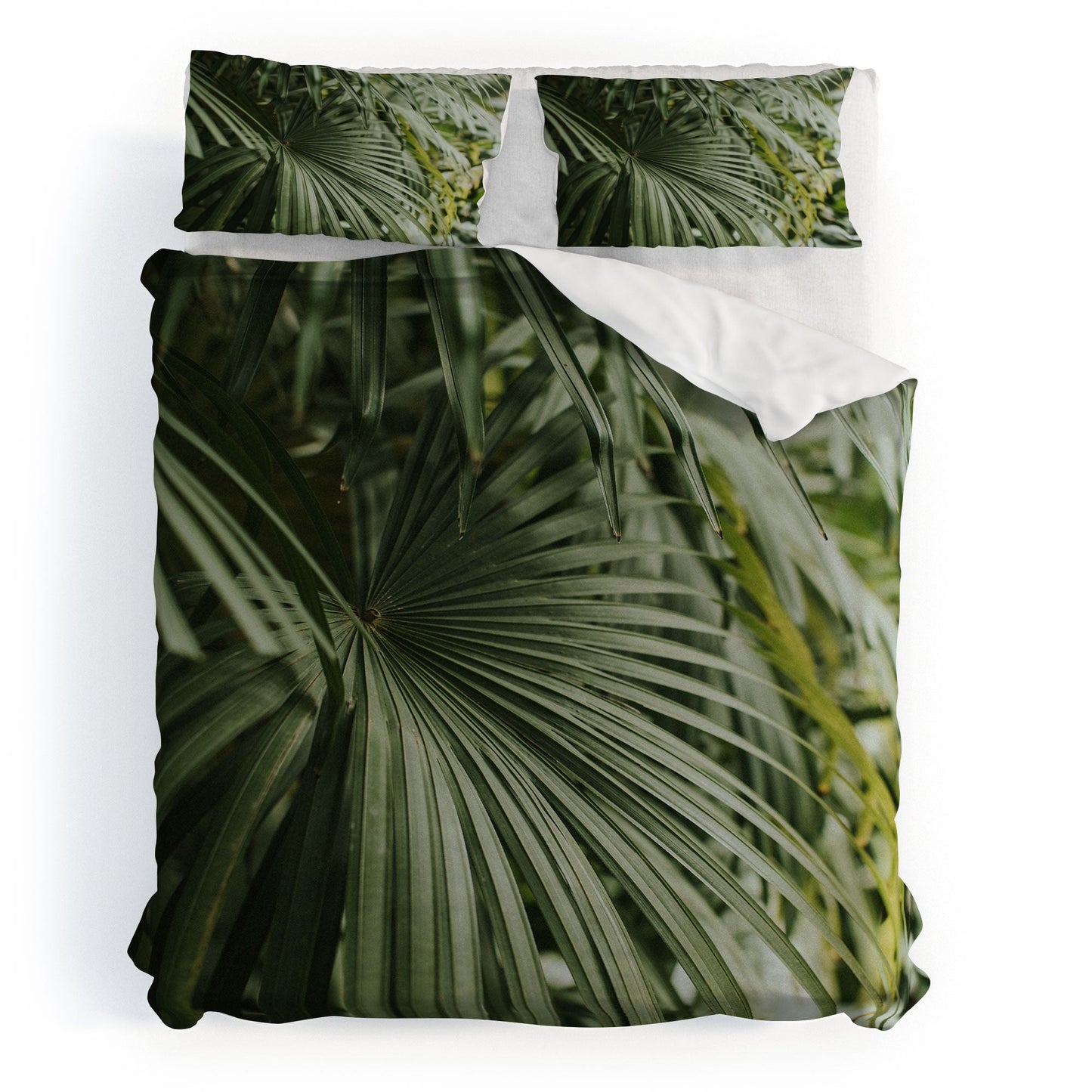 Hello Twiggs Tropical Green Palm Duvet Cover