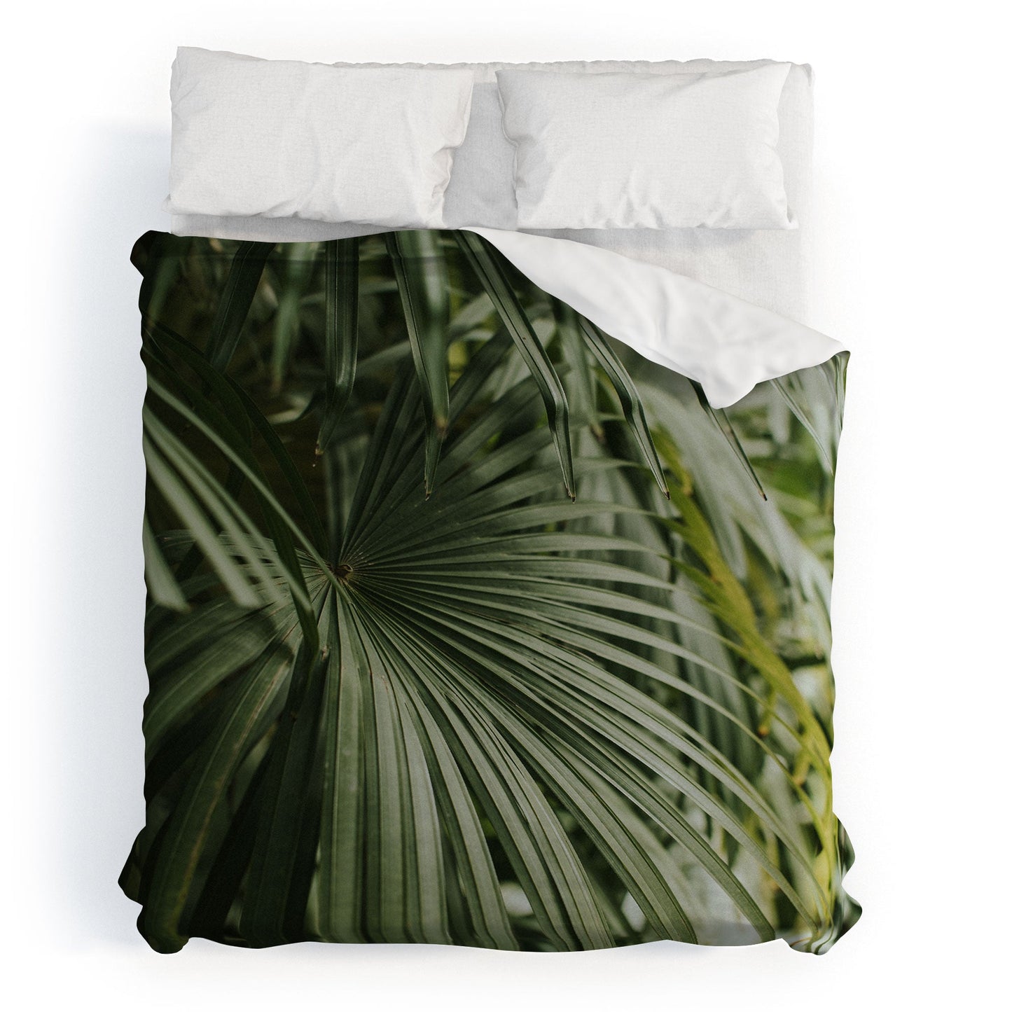 Hello Twiggs Tropical Green Palm Duvet Cover