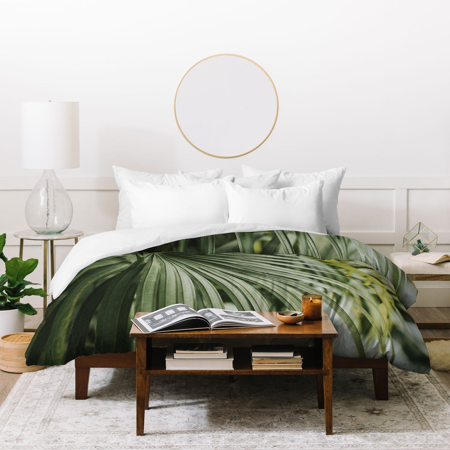 Hello Twiggs Tropical Green Palm Duvet Cover