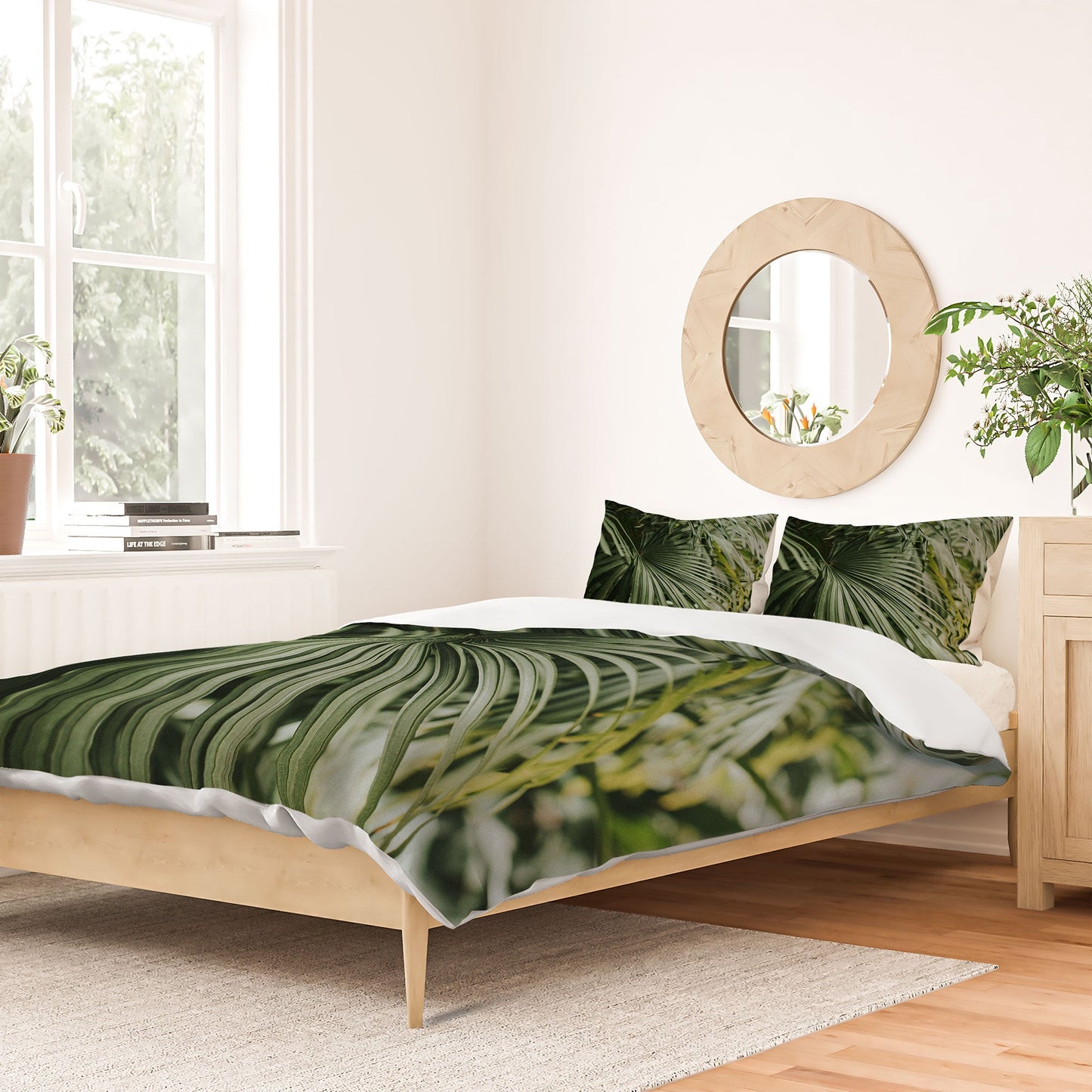 Hello Twiggs Tropical Green Palm Duvet Cover