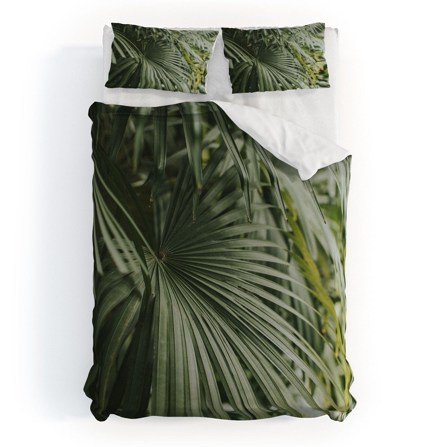 Hello Twiggs Tropical Green Palm Duvet Cover