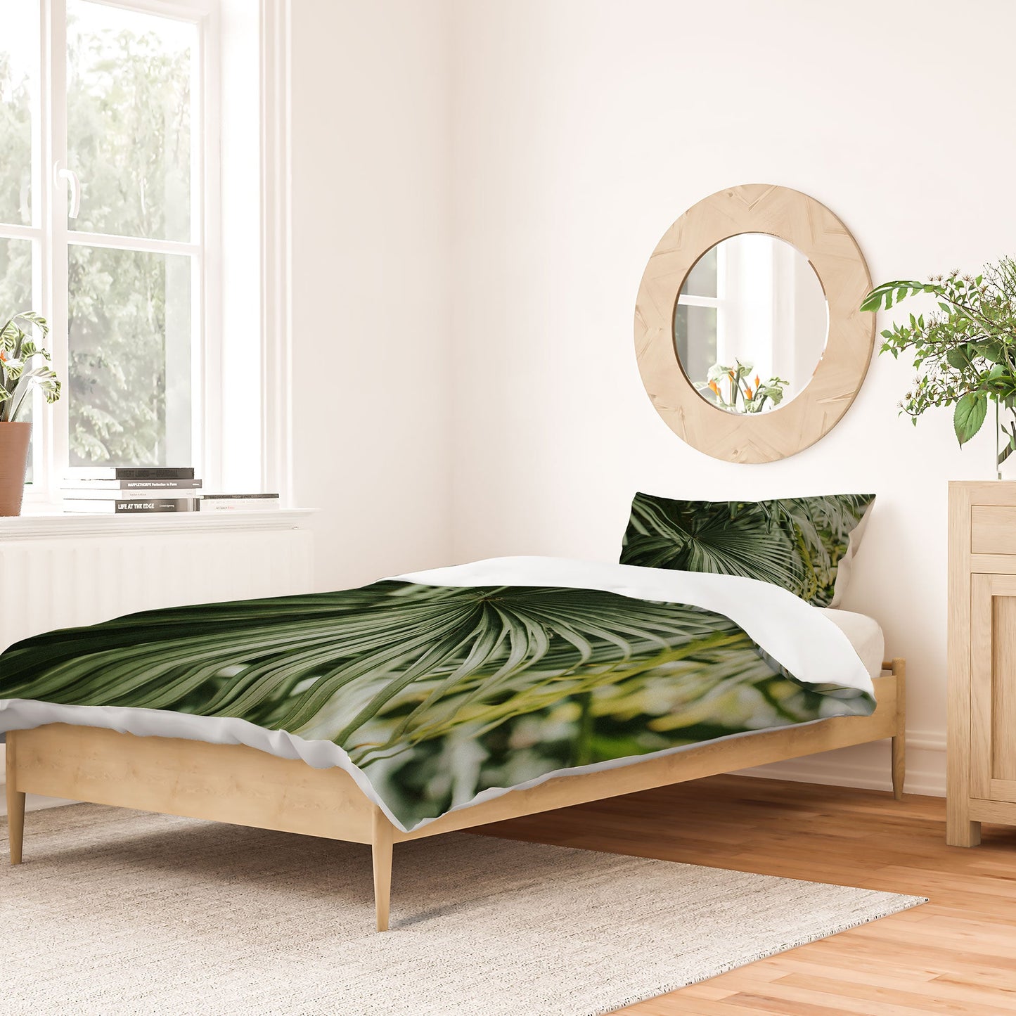 Hello Twiggs Tropical Green Palm Duvet Cover