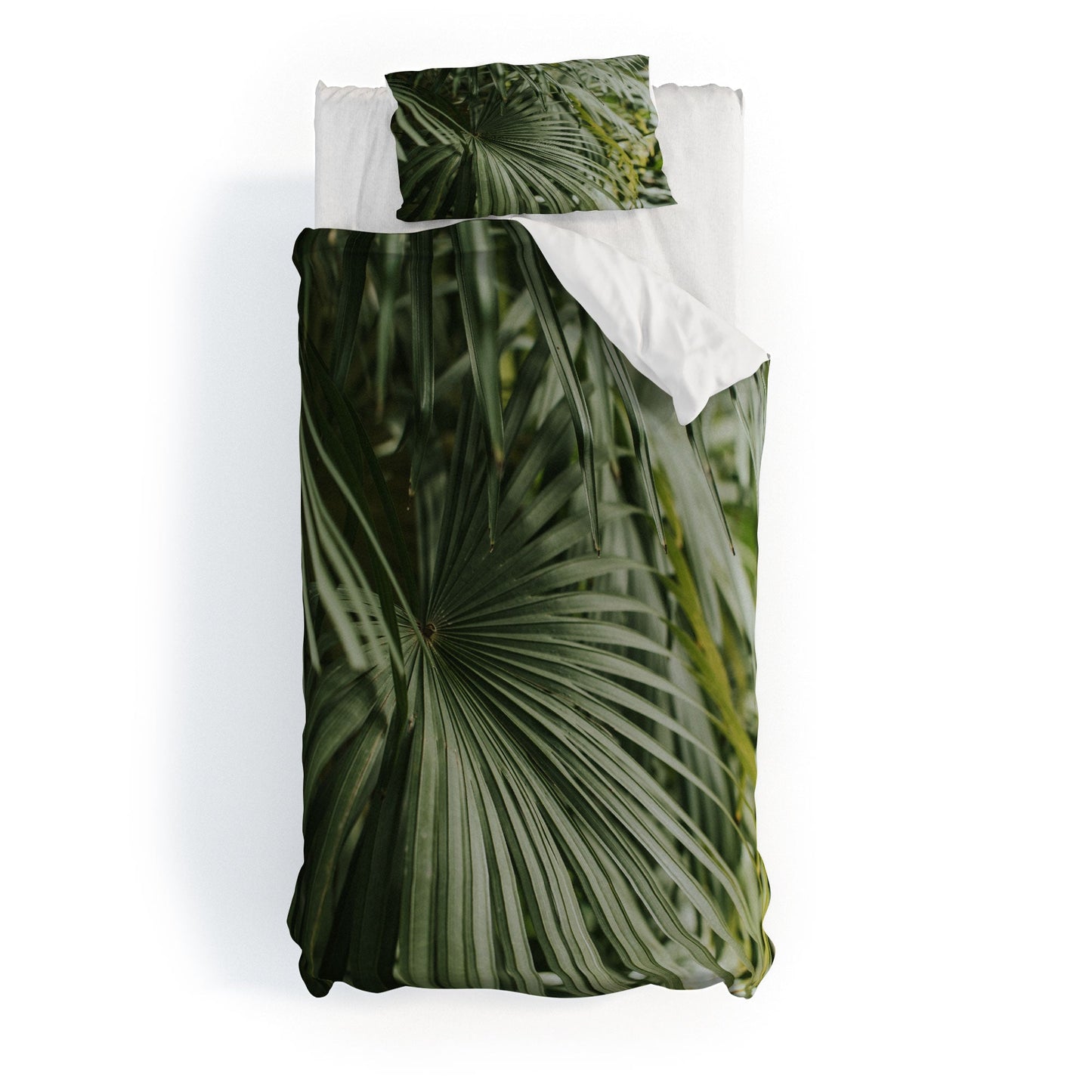 Hello Twiggs Tropical Green Palm Duvet Cover