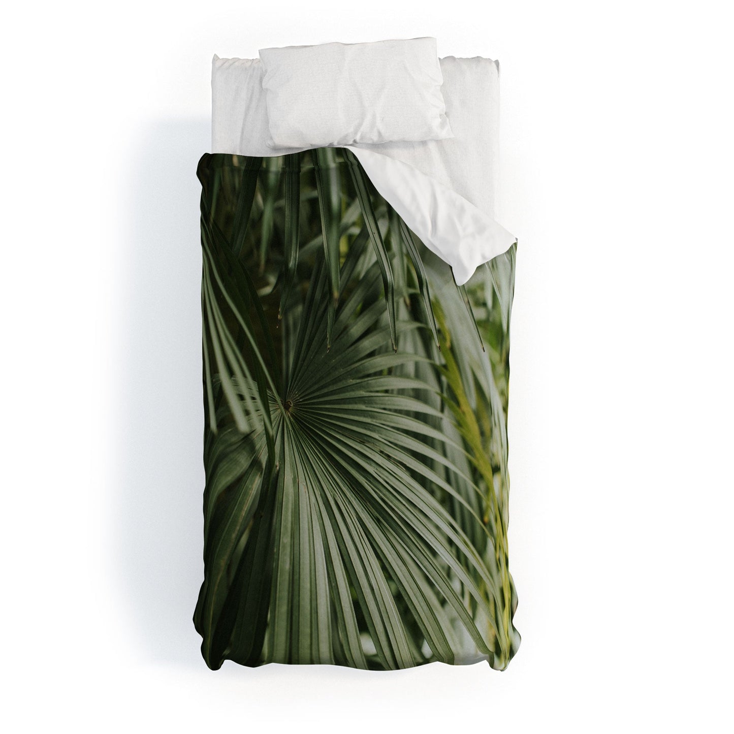 Hello Twiggs Tropical Green Palm Duvet Cover