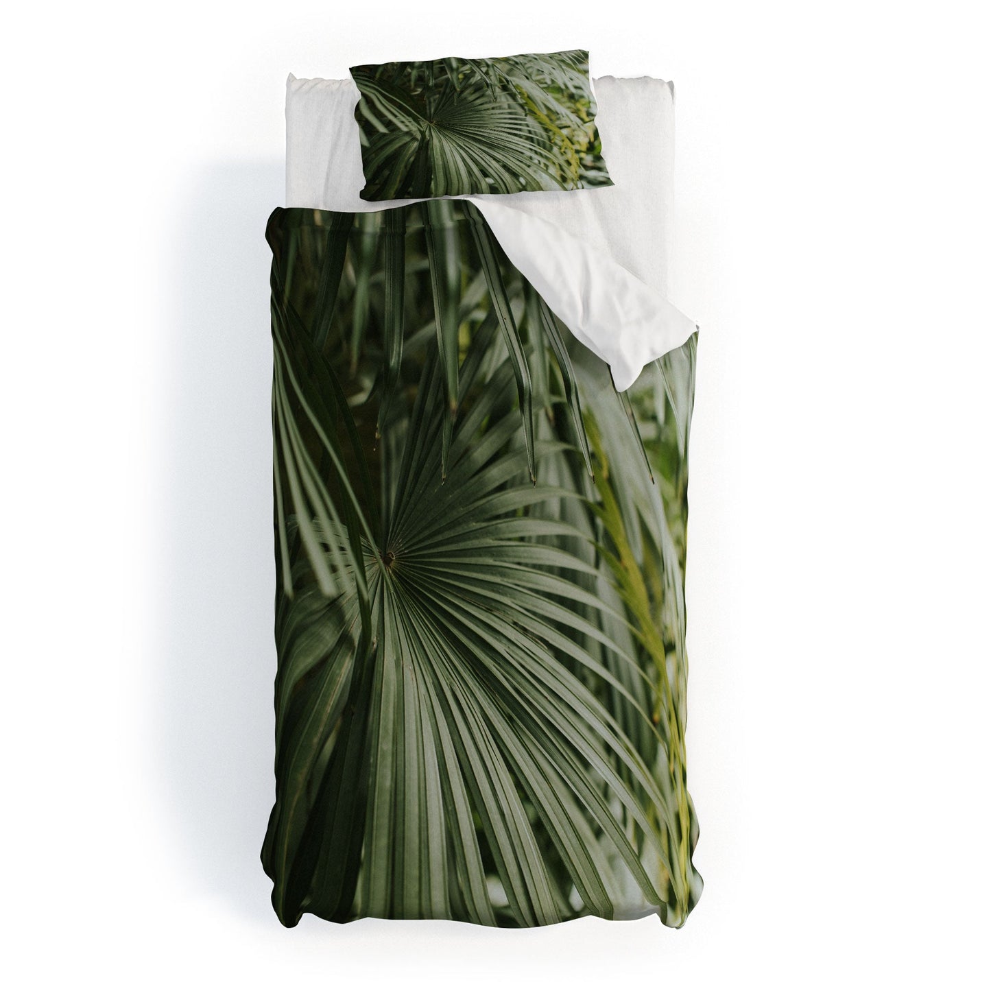 Hello Twiggs Tropical Green Palm Duvet Cover