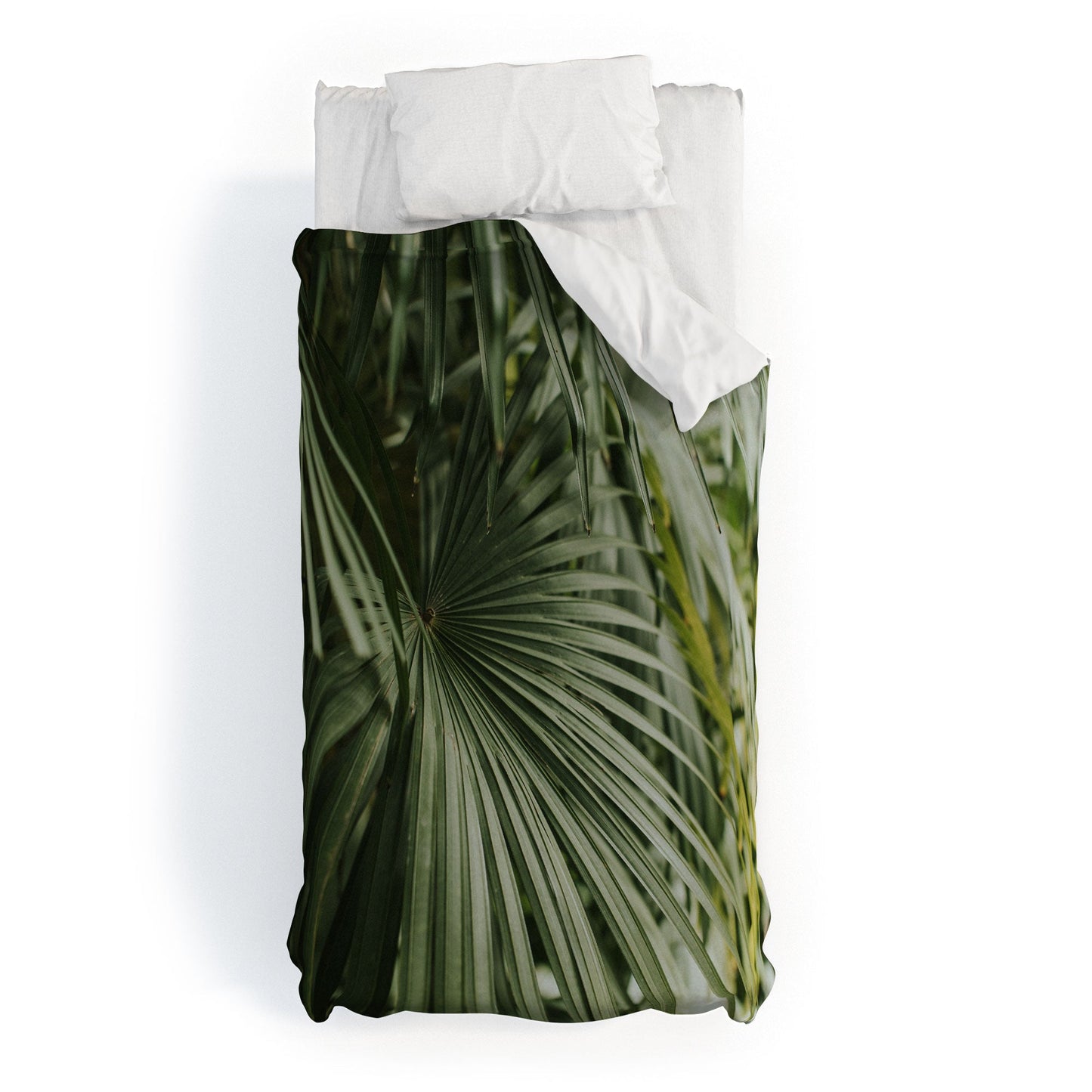 Hello Twiggs Tropical Green Palm Duvet Cover