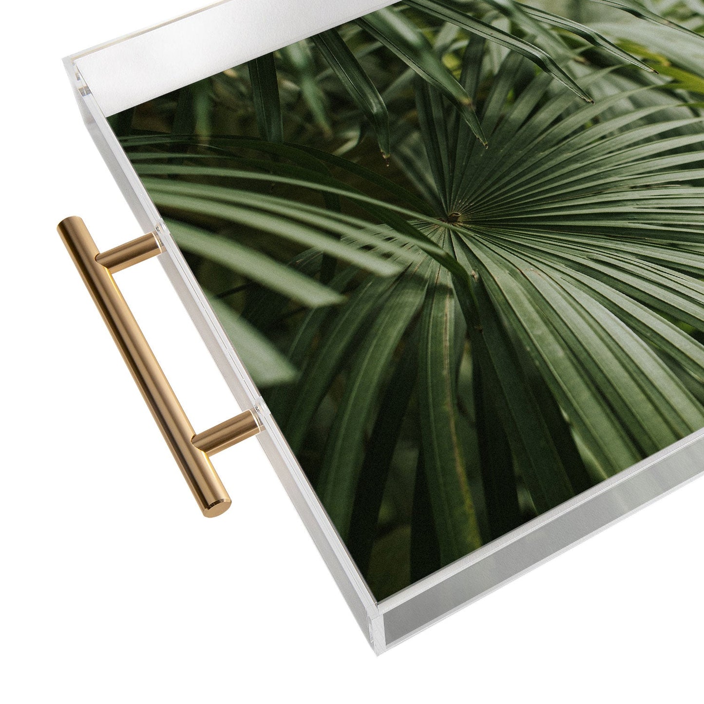 Hello Twiggs Tropical Green Palm Acrylic Tray