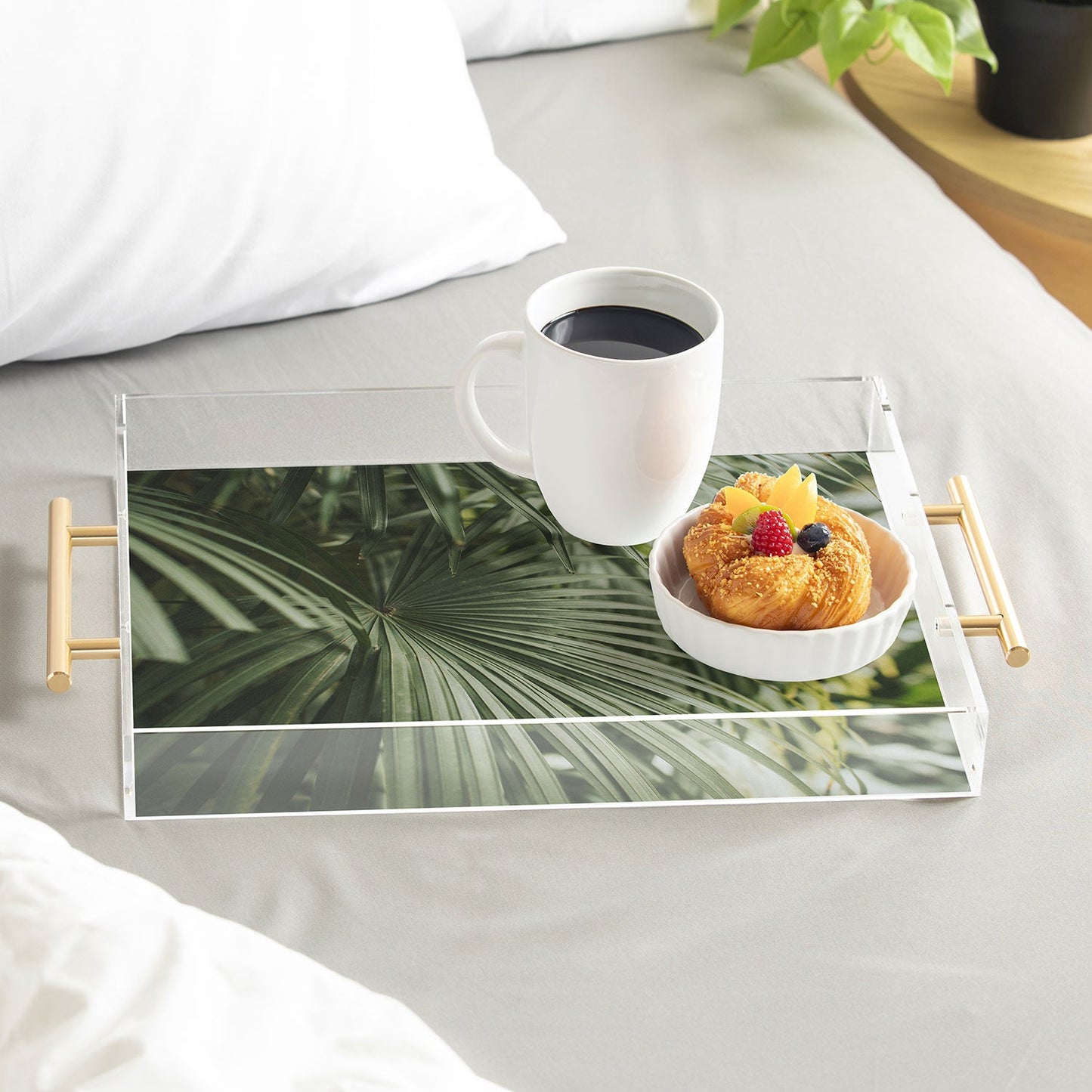 Hello Twiggs Tropical Green Palm Acrylic Tray