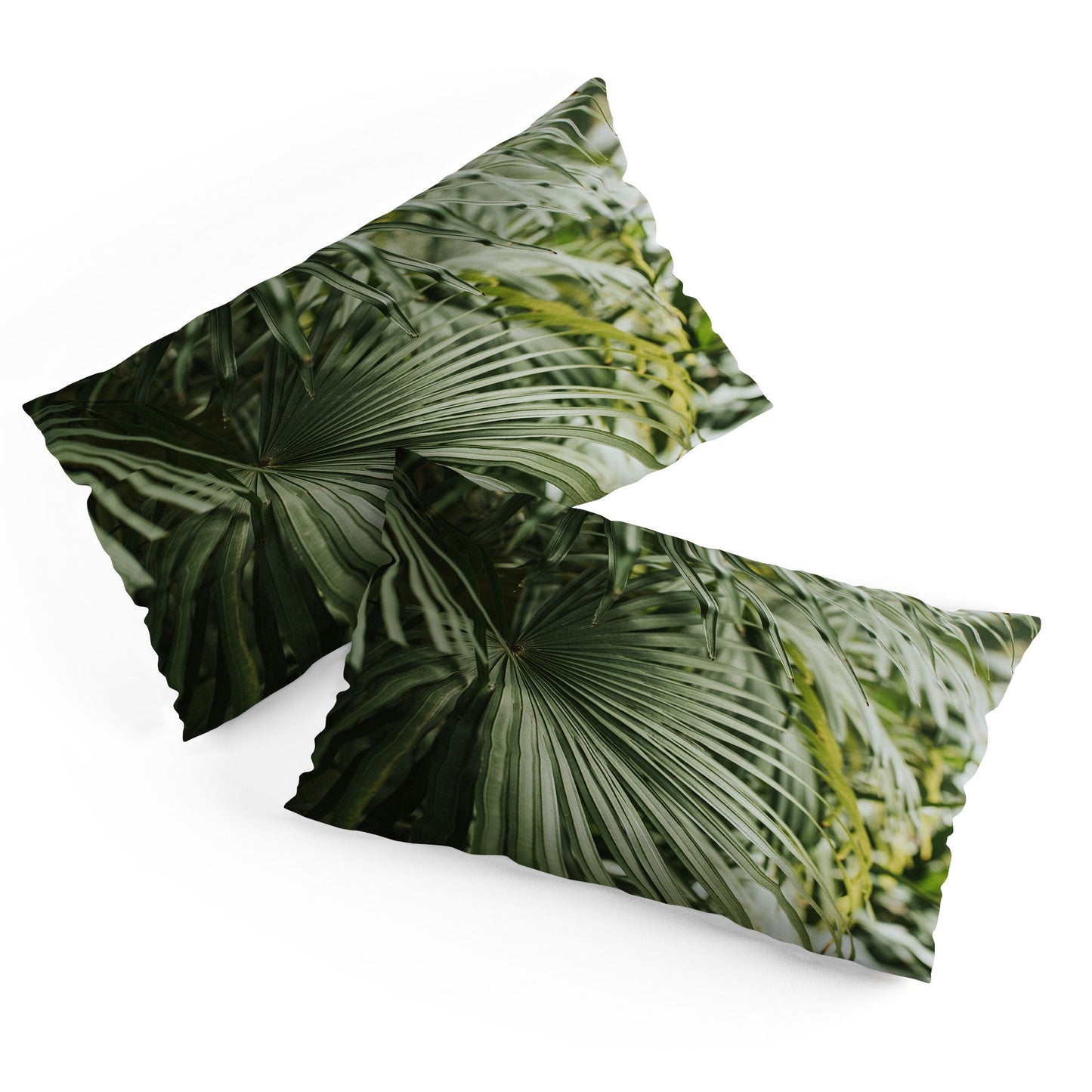 Hello Twiggs Tropical Green Palm Pillow Shams