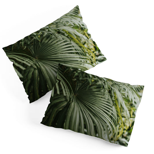 Hello Twiggs Tropical Green Palm Pillow Shams