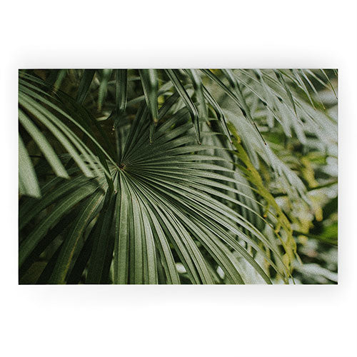 Hello Twiggs Tropical Green Palm Welcome Mat