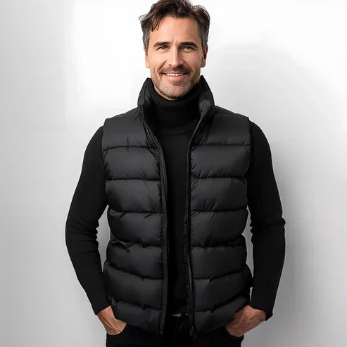 Stijlvolle Heren Gewatteerde Bodywarmer