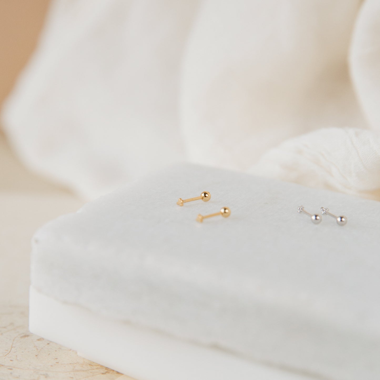Tiny Cross Earrings by Caitlyn Minimalist • Minimalist Earrings • Dainty Earrings • Second Hole Earrings • Gift for Her • ER089