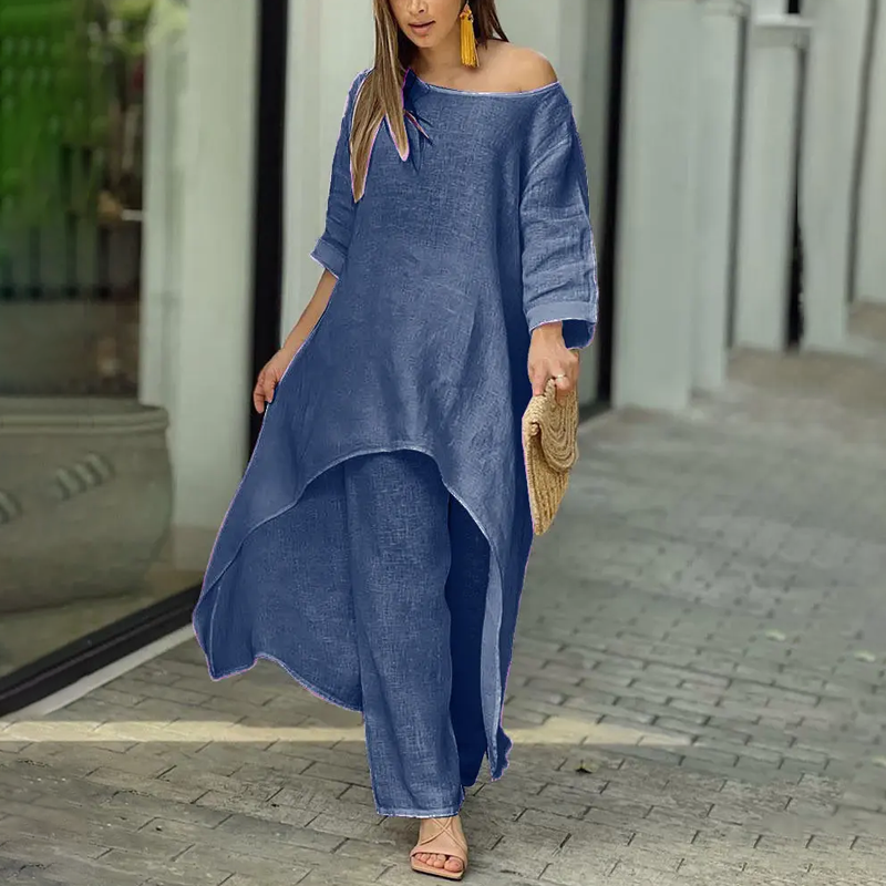 Ylva - Knus Oversized Shirt Set voor Vrouwen