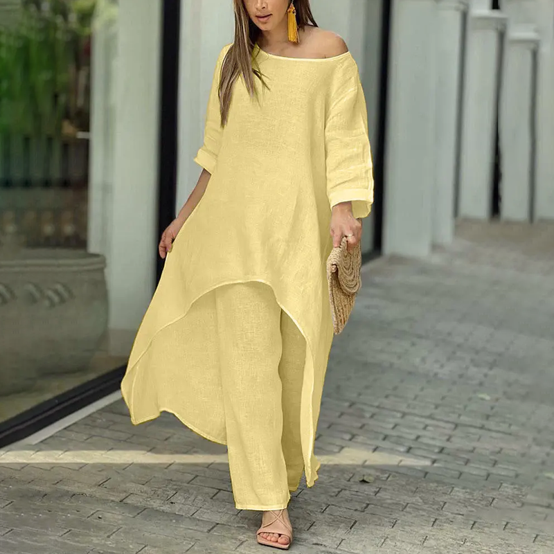 Ylva - Knus Oversized Shirt Set voor Vrouwen