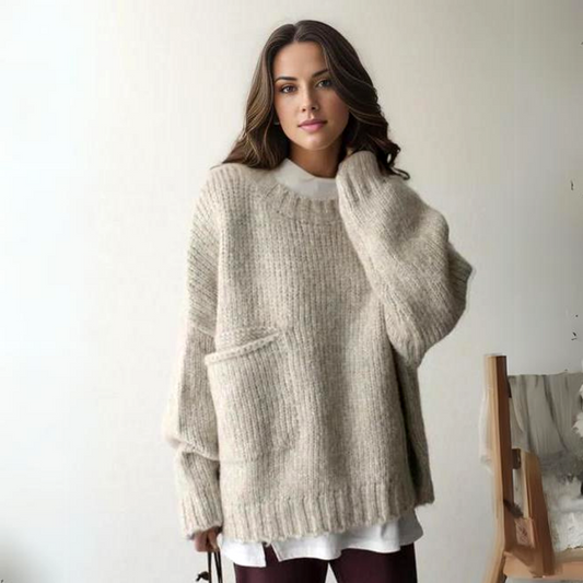Antonya - Klassieke Sweater met Zakken voor Vrouwen