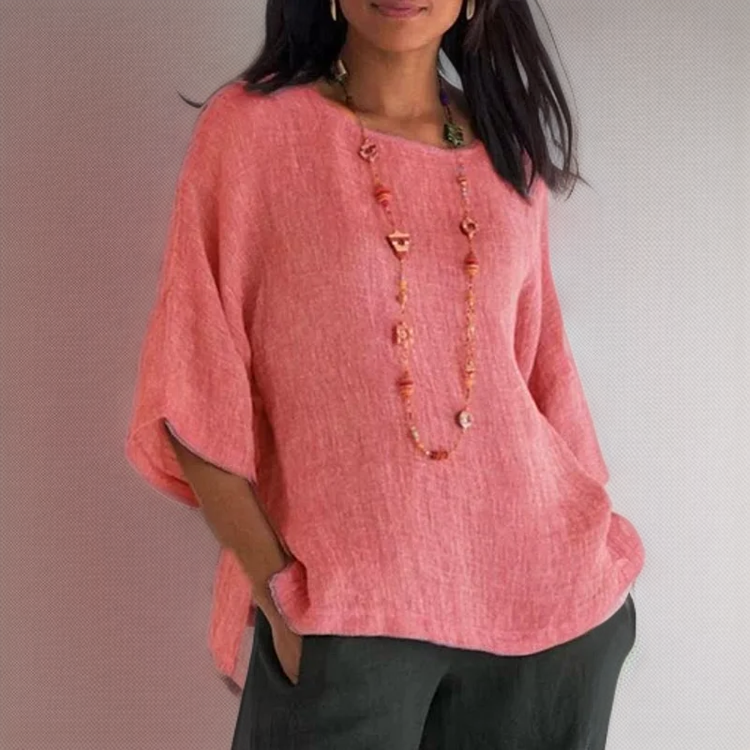 Argilia - Casual Crew Hals Los T-shirt