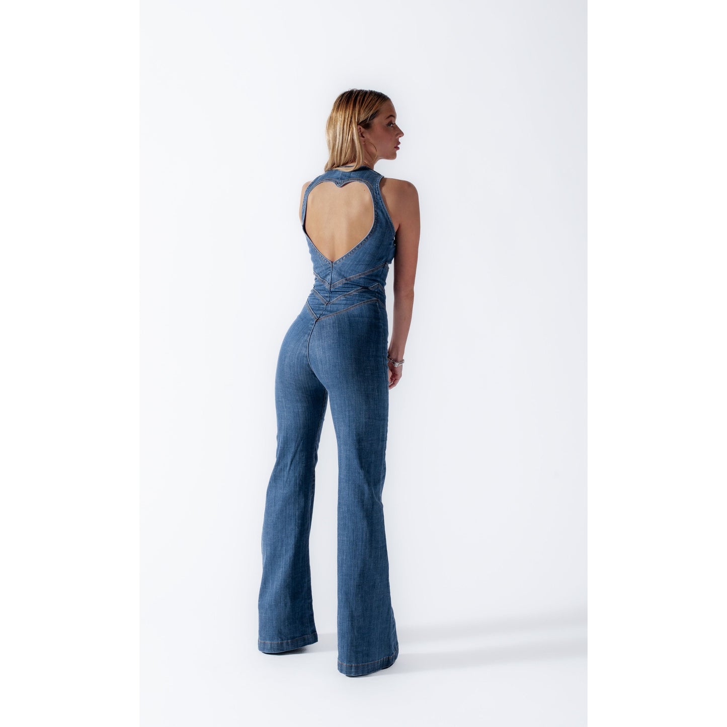 Eleri - Rugloze Hart Uitgesneden Jumpsuit