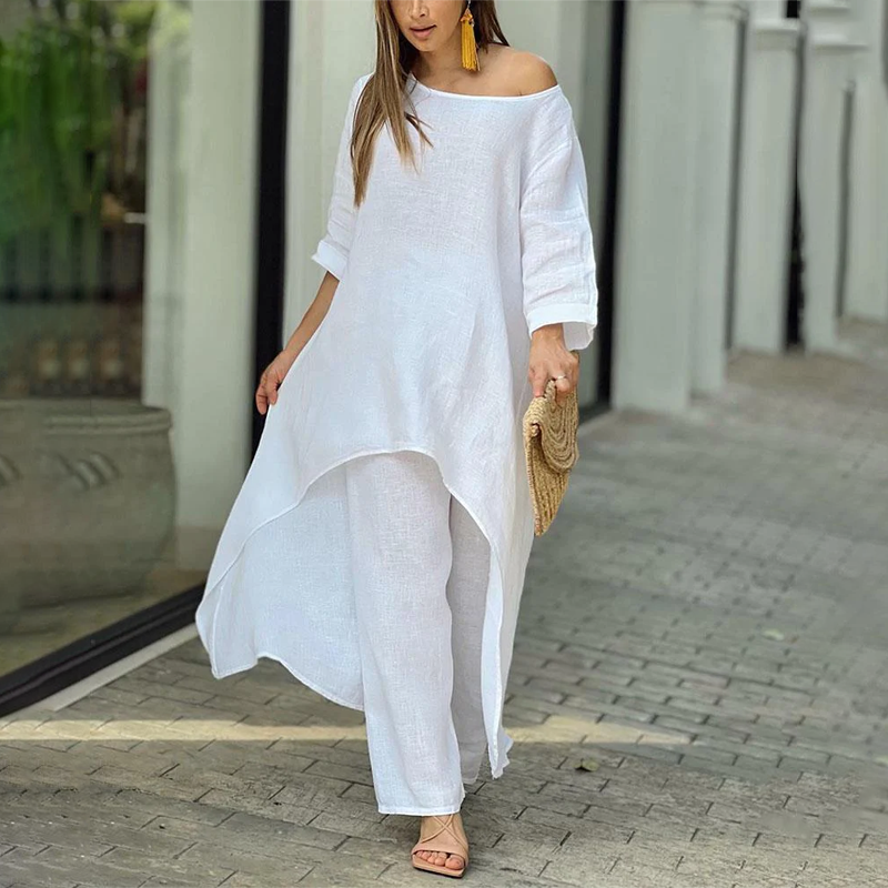 Ylva - Knus Oversized Shirt Set voor Vrouwen