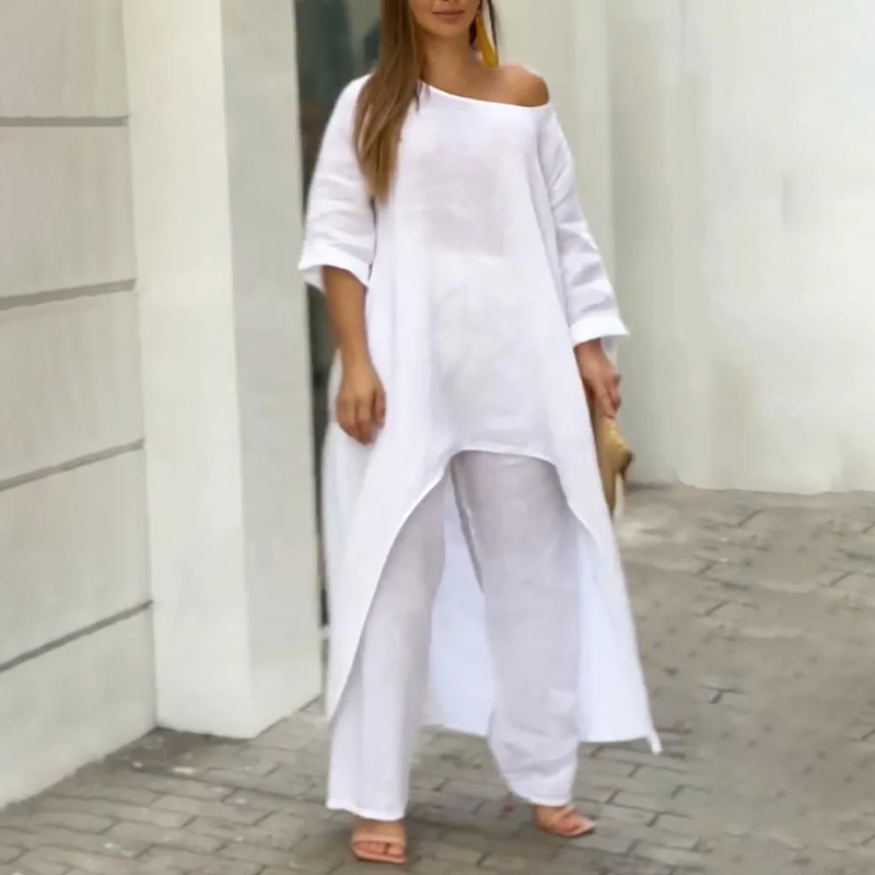 Ylva - Knus Oversized Shirt Set voor Vrouwen