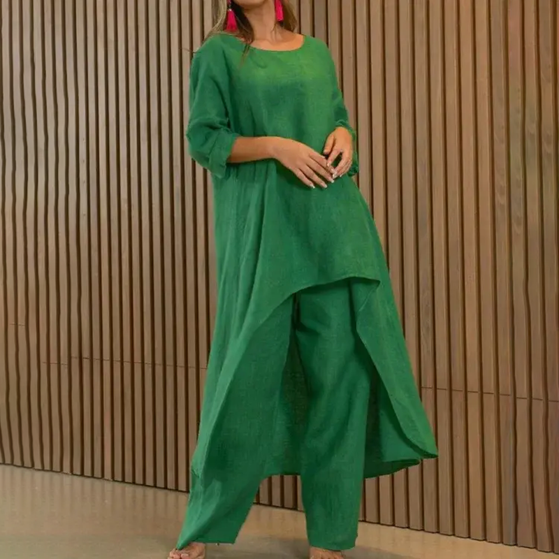 Ylva - Knus Oversized Shirt Set voor Vrouwen