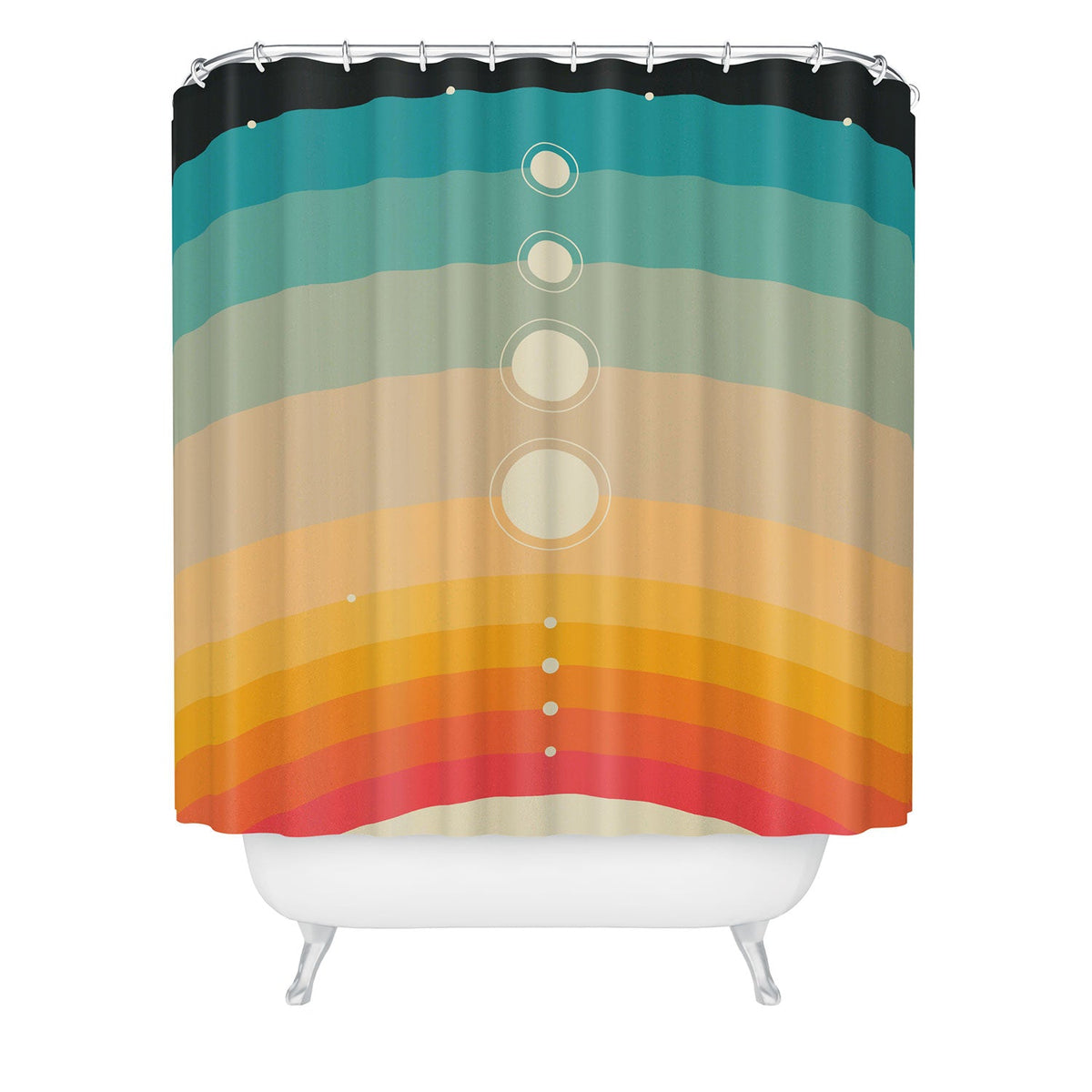 Jazzberry Blue THE SOLAR SYSTEM Shower Curtain