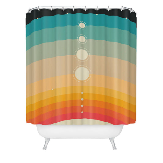 Jazzberry Blue THE SOLAR SYSTEM Shower Curtain
