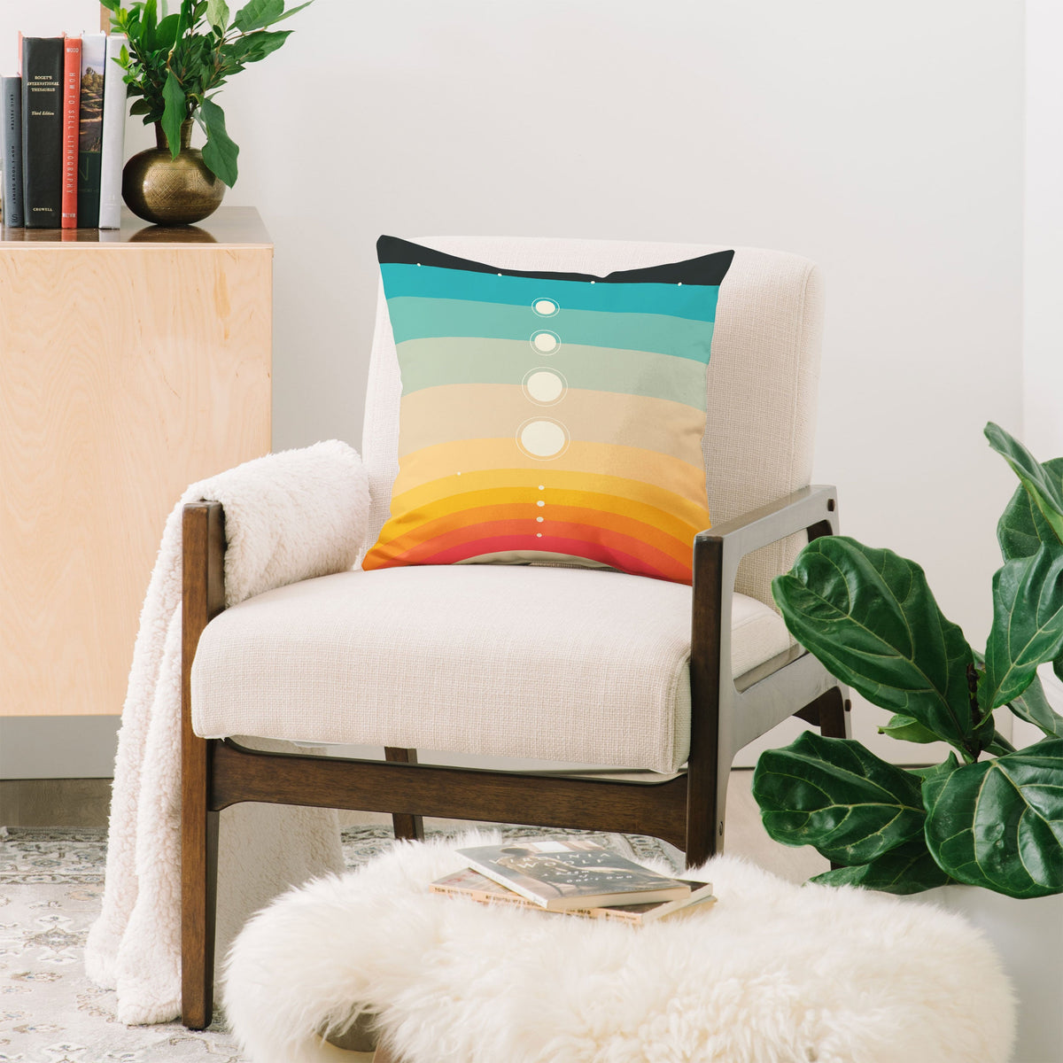 Jazzberry Blue THE SOLAR SYSTEM Throw Pillow