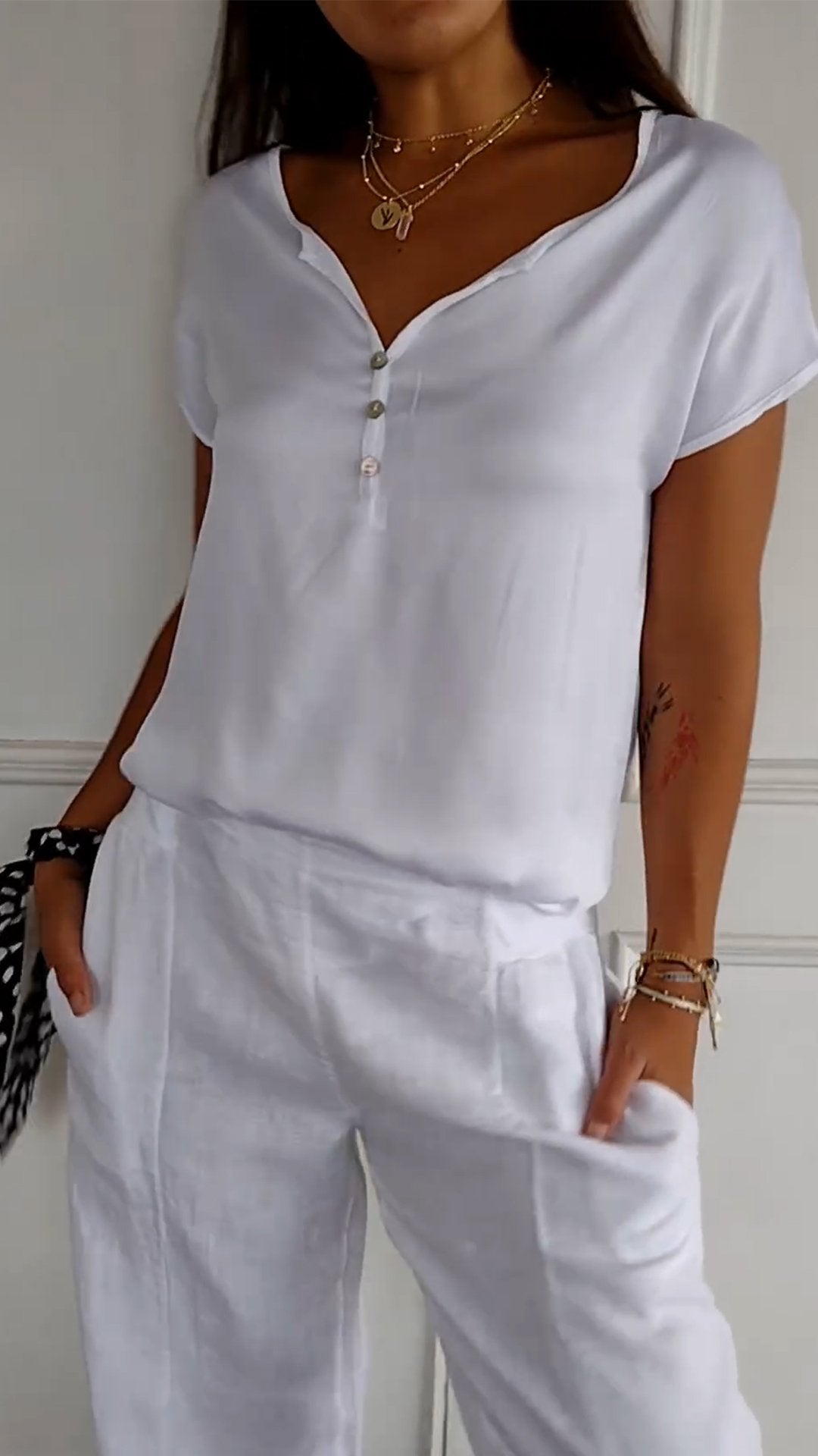 Benicia - Comfortabel T-shirt met V-hals